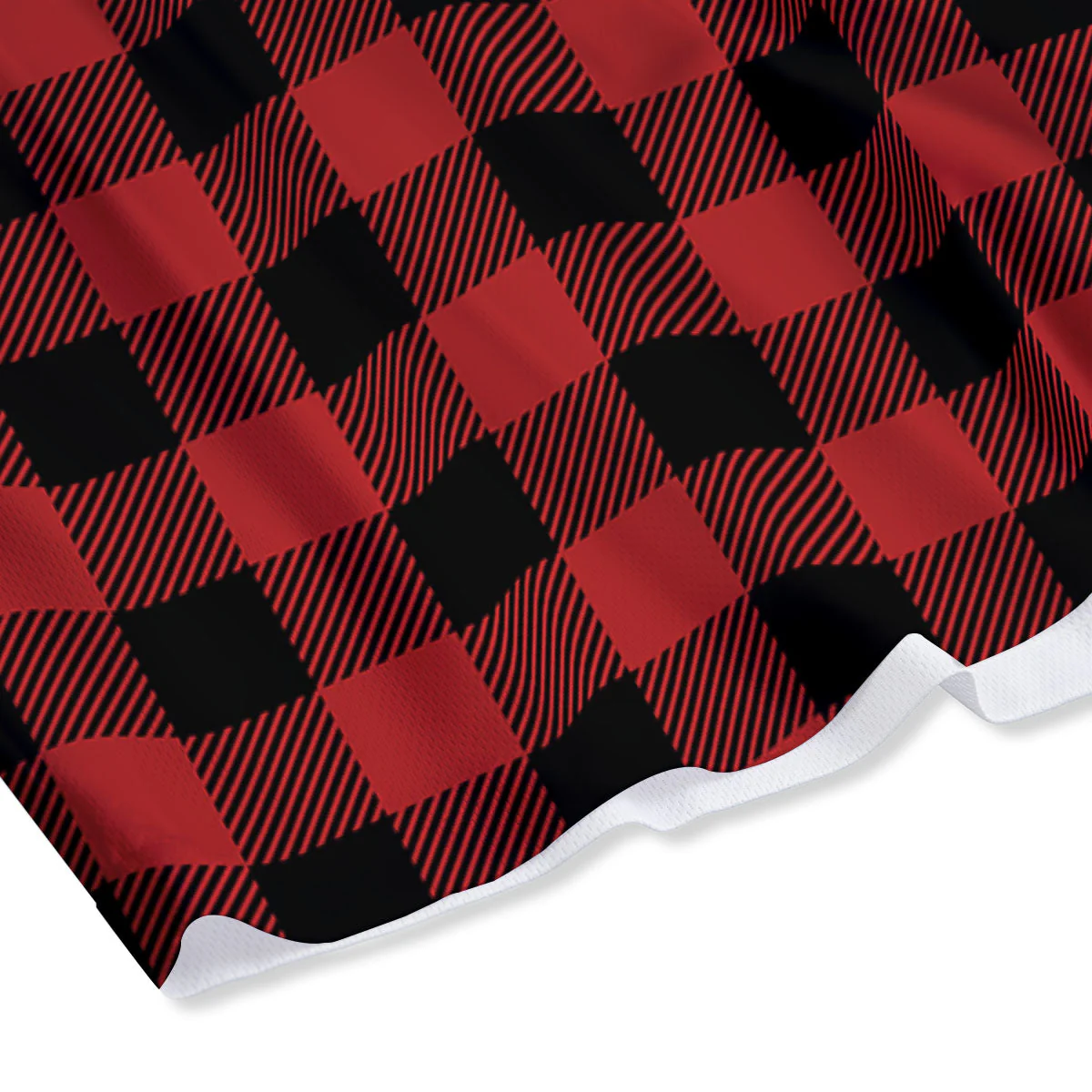 Buffalo Check Black And Red Print Mesh Shorts - Image 4