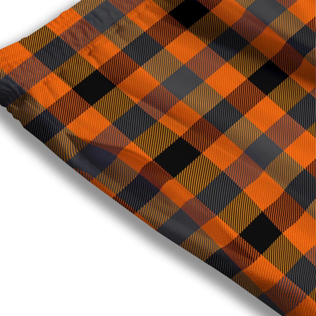 Buffalo Check Halloween Orange Print Mesh Shorts - Image 3