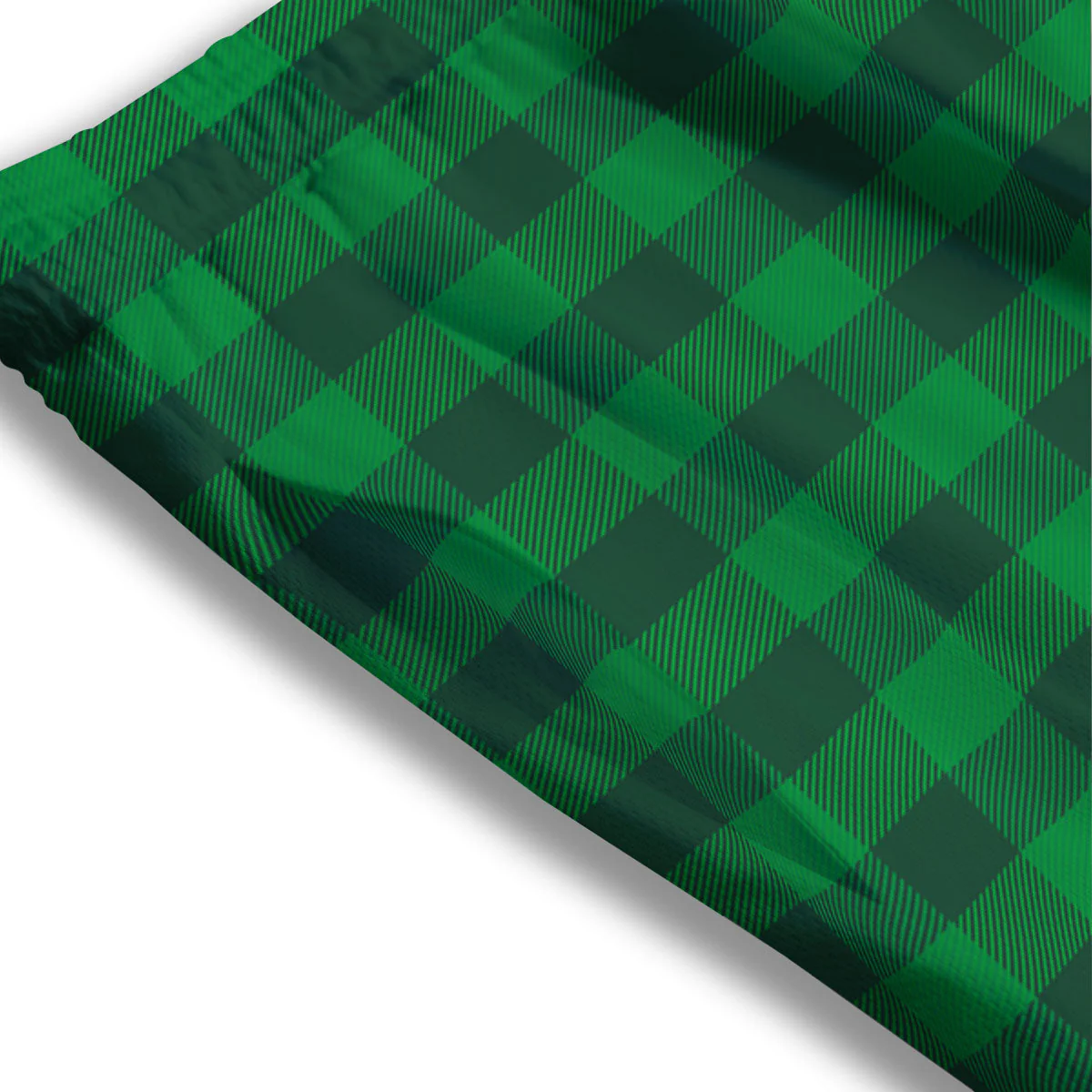 Buffalo Check Irish Green Print Pattern Mesh Shorts - Image 3