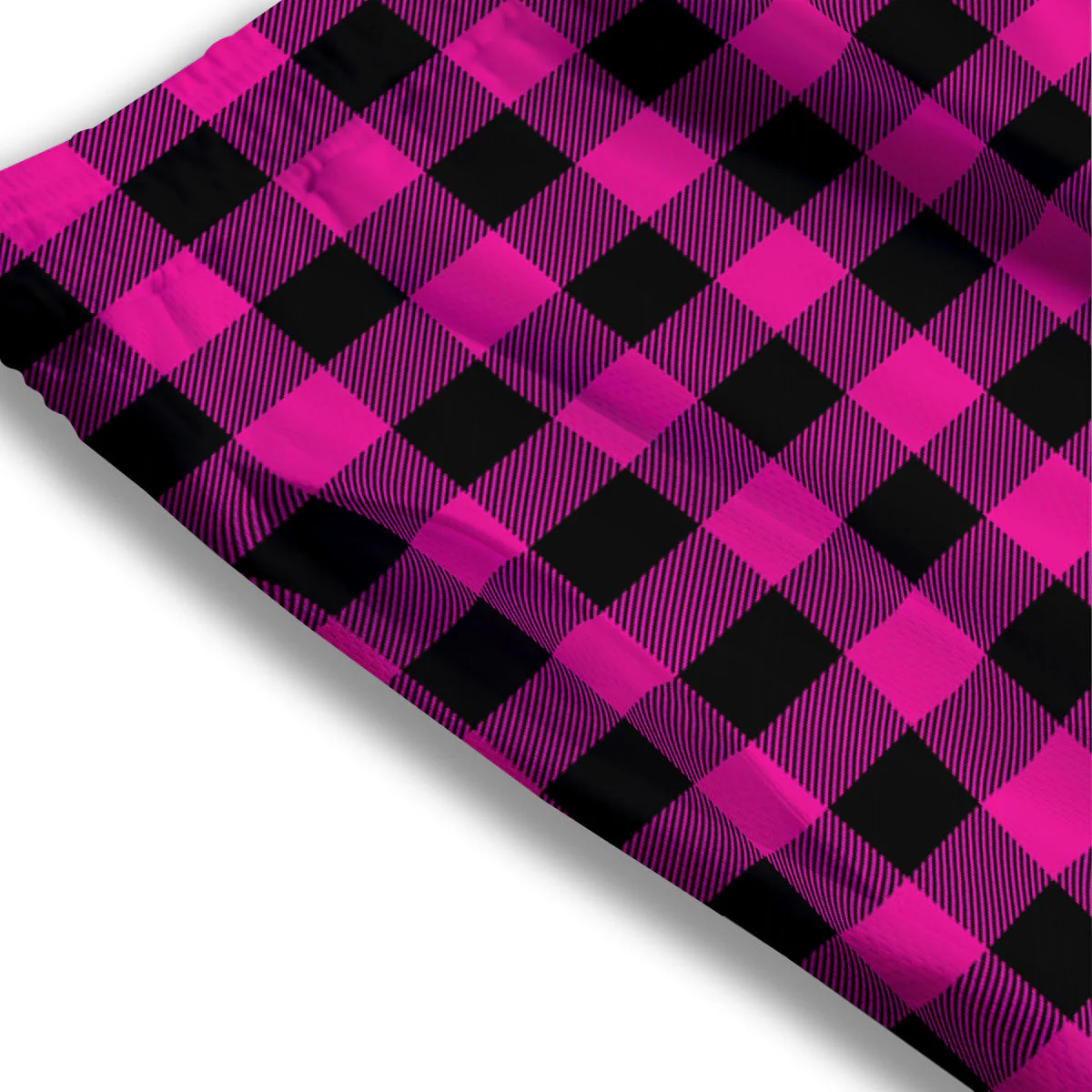 Buffalo Check Pink And Black Print Mesh Shorts - Image 3