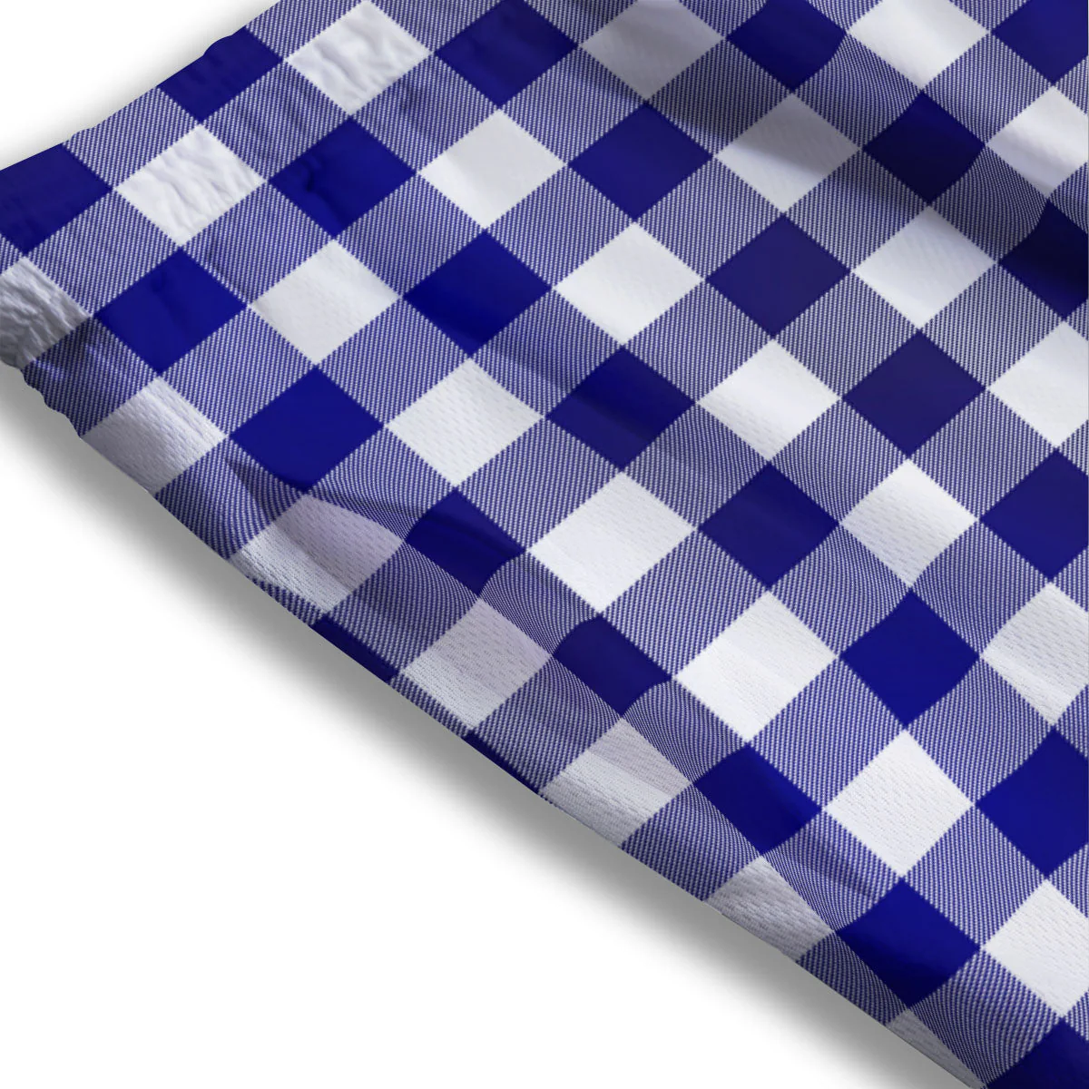 Buffalo Check White And Navy Print Mesh Shorts - Image 3