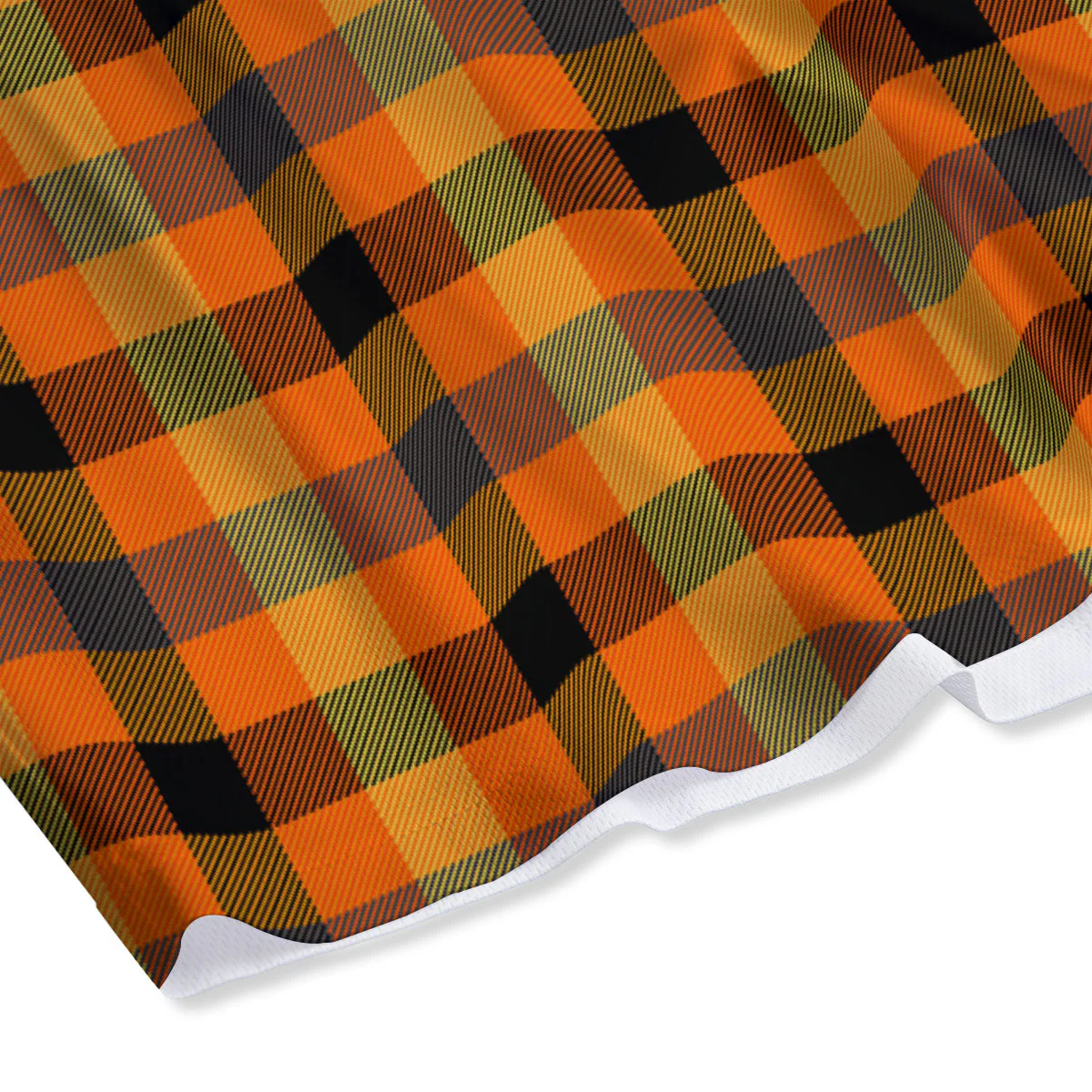 Buffalo Plaid Halloween Print Mesh Shorts - Image 4