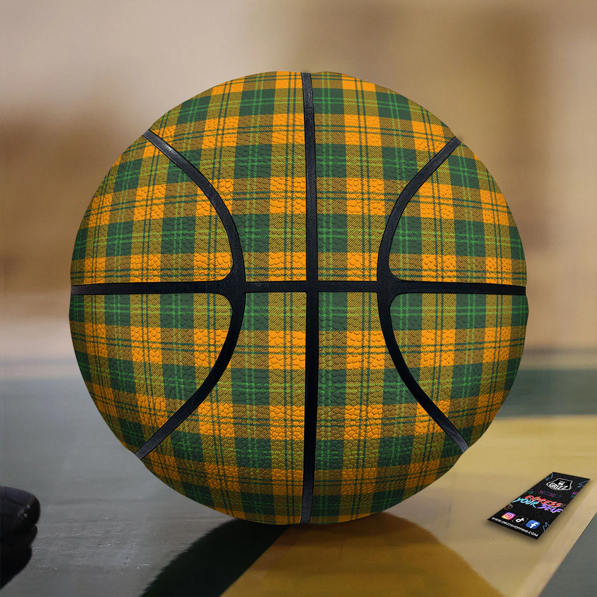 Buffalo Plaid Saint Patrick's Day Print Pattern Basketball