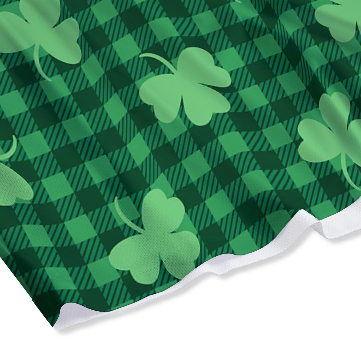 Buffalo Plaid St. Patrick's Day Print Pattern Mesh Shorts - Image 4