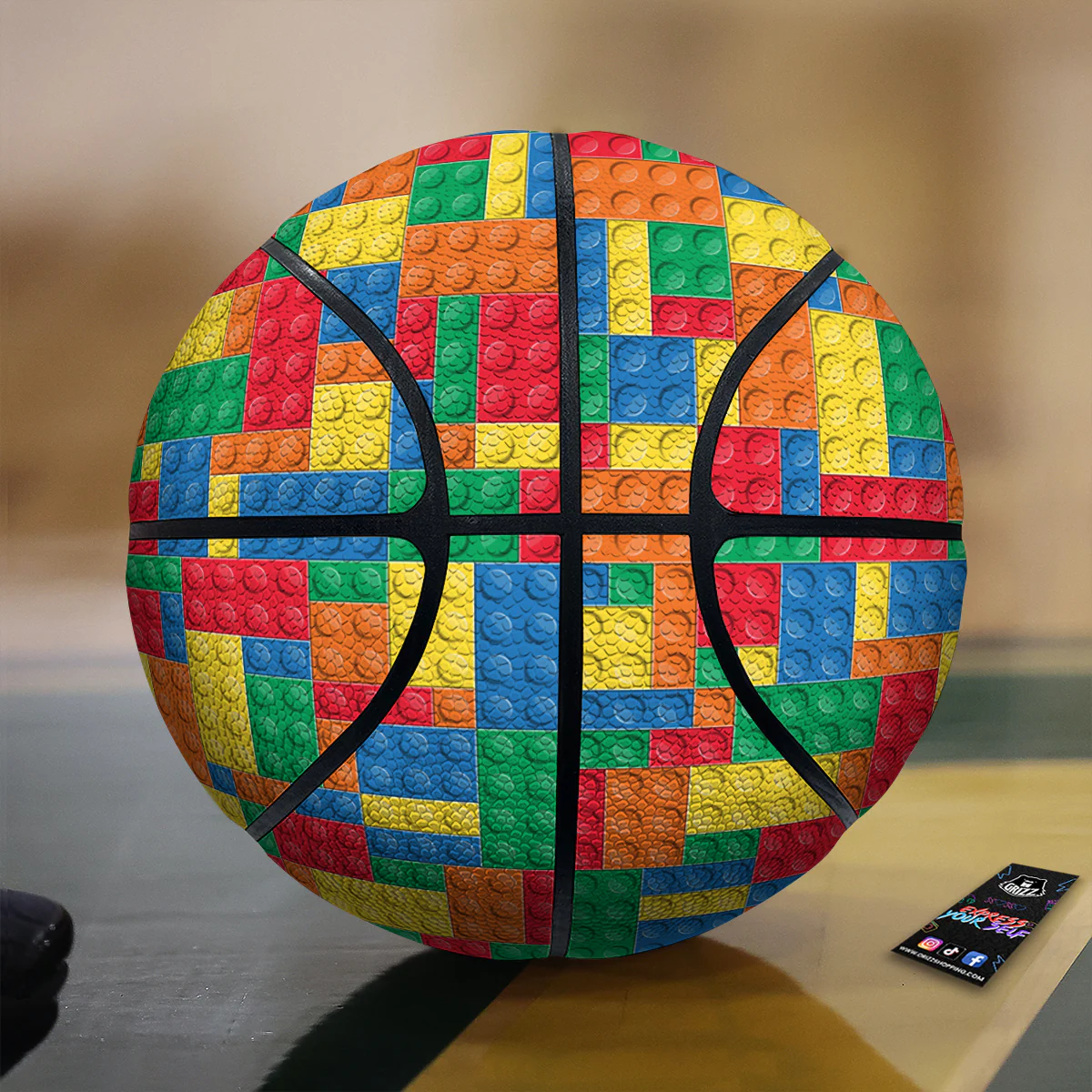 Building Blocks Colorful Plastic Print Basketball
