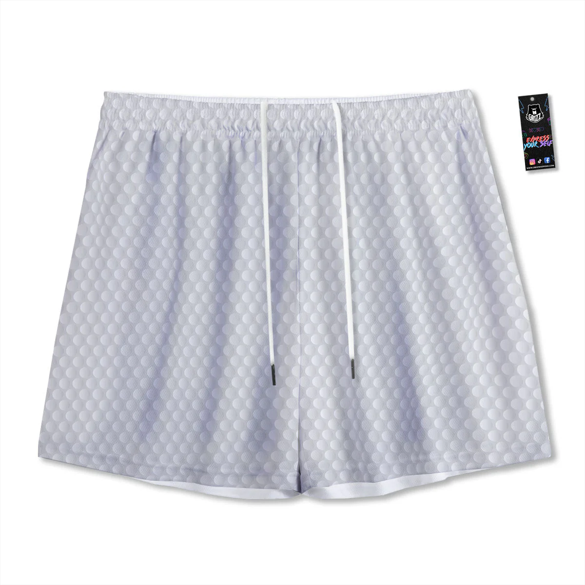 Bumps Texture Print Mesh Shorts