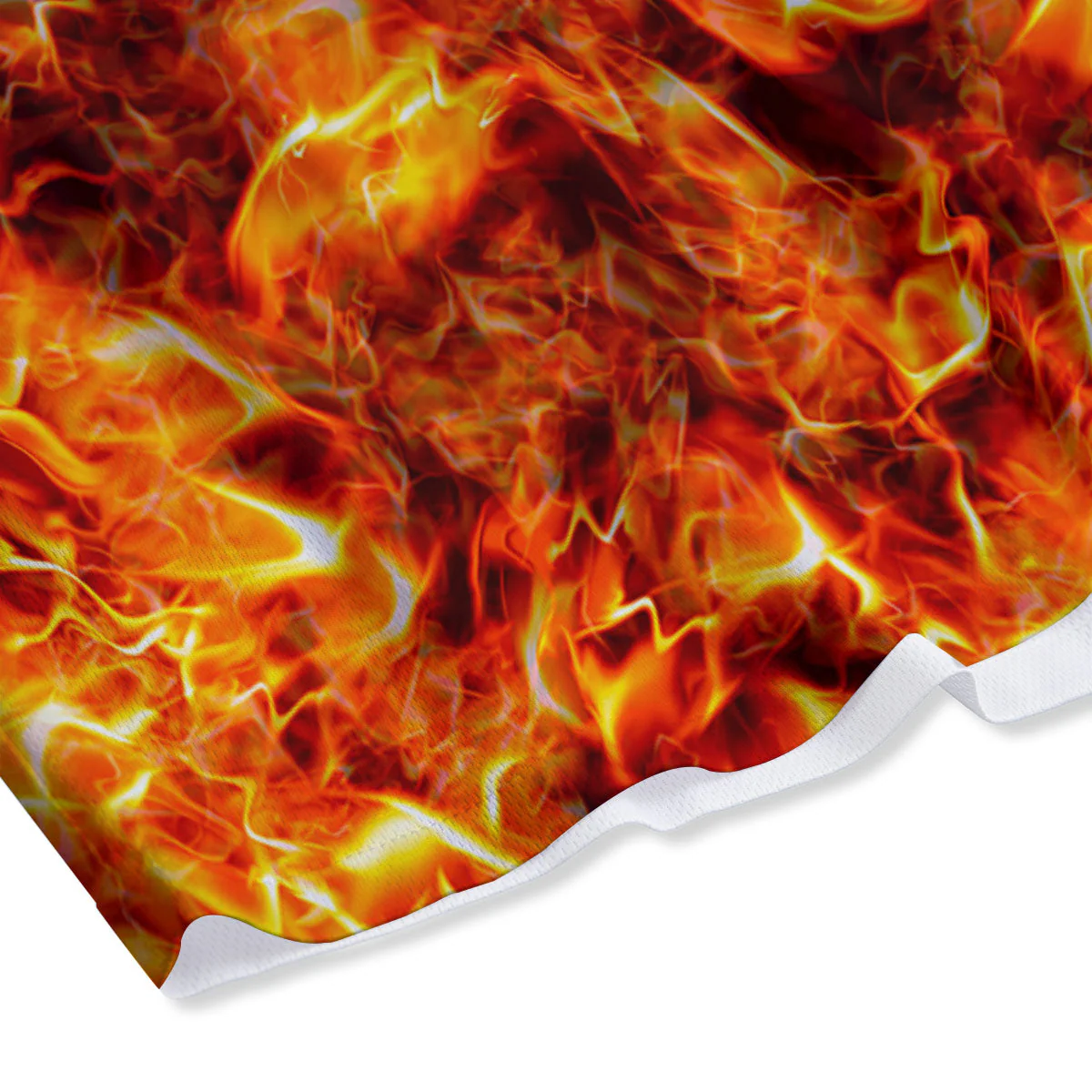 Burning Lava Print Mesh Shorts - Image 4