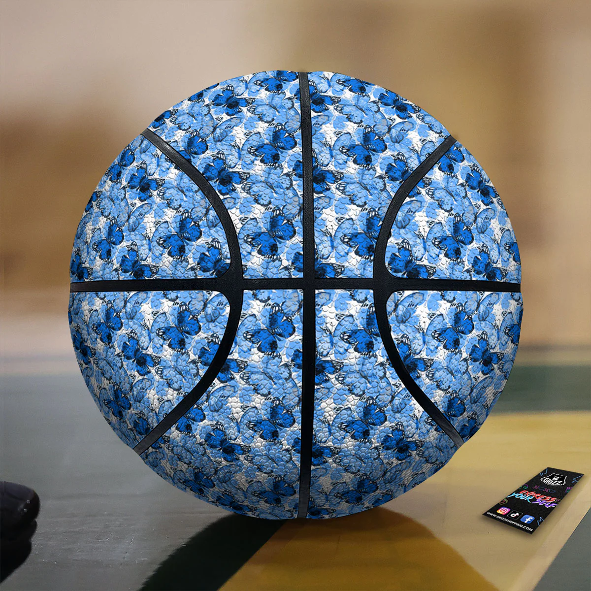 Butterfly Blue Spring Print Pattern Basketball