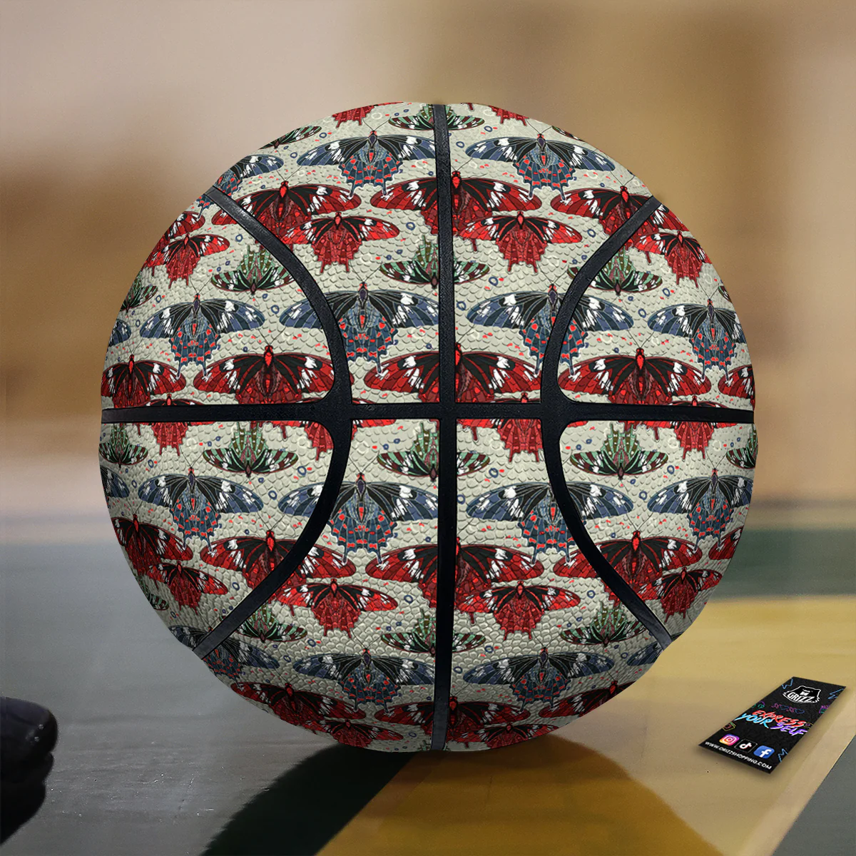 Butterfly Exotic Print Pattern Basketball