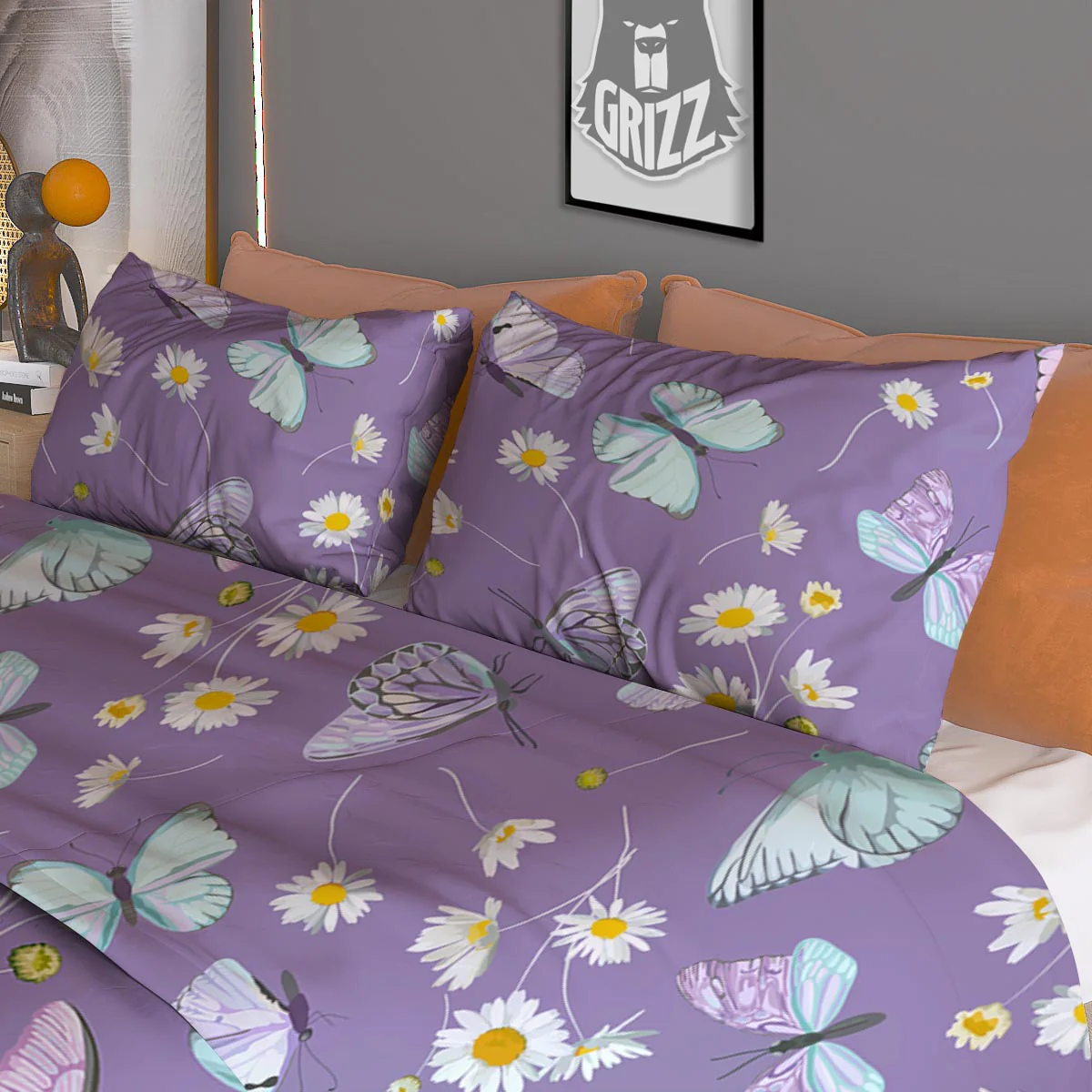 Butterfly Spring Print Pattern Duvet Cover Bedding Set - Image 3