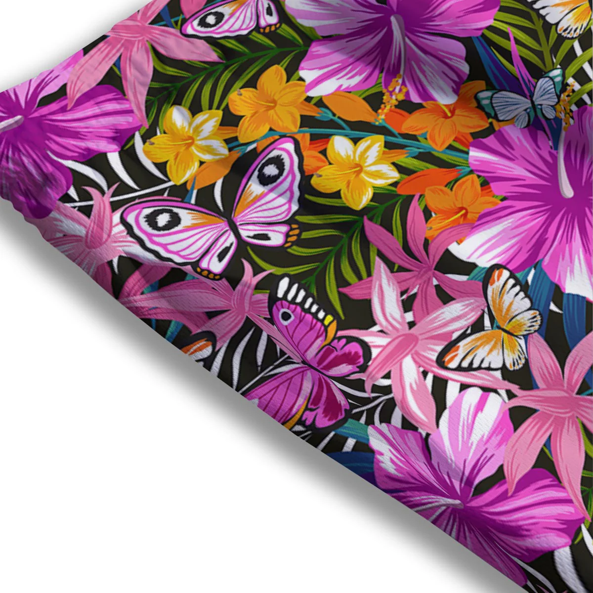 Butterfly Tropical Print Pattern Mesh Shorts - Image 3