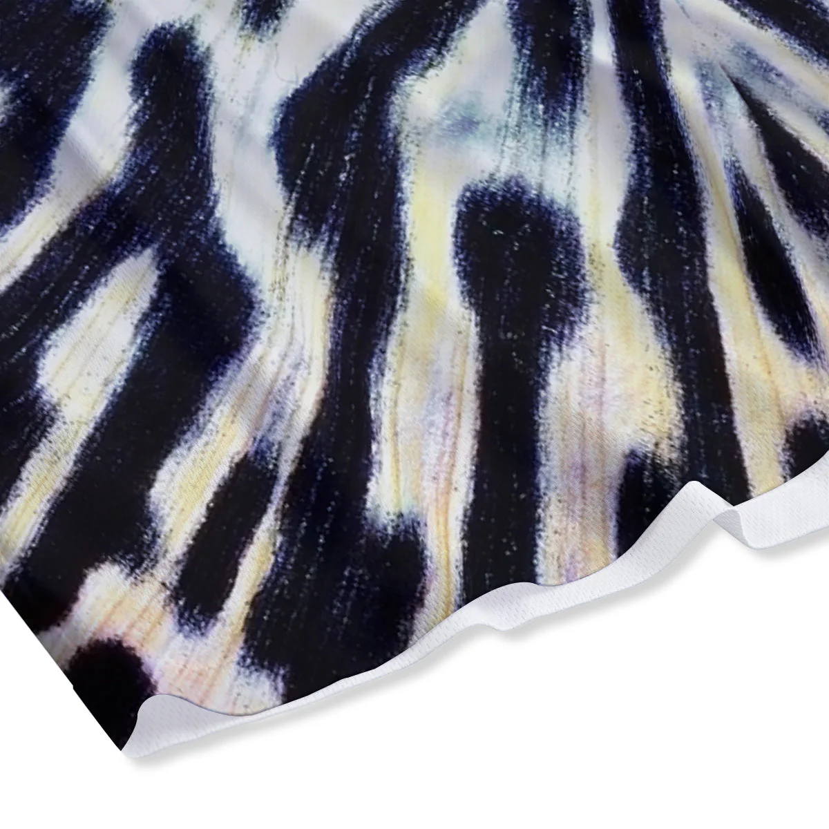 Butterfly Wing Skin Black White And Green Print Mesh Shorts - Image 4