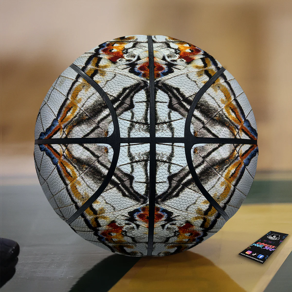 Butterfly Wing Skin Grey Print Basketball