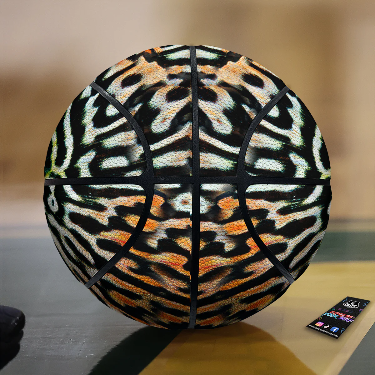 Butterfly Wing Skin Orage Print Basketball