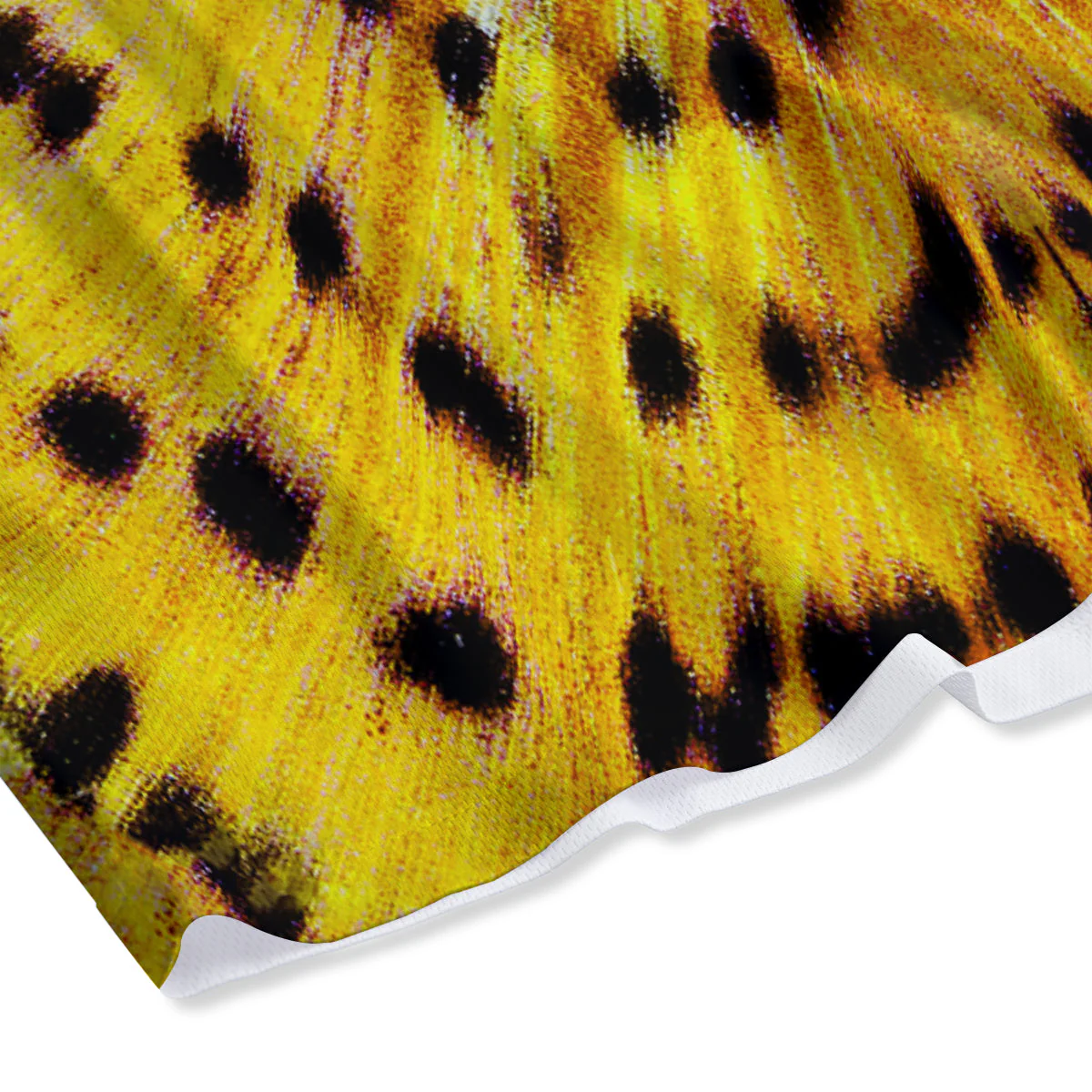 Butterfly Wing Skin Yellow Print Mesh Shorts - Image 4