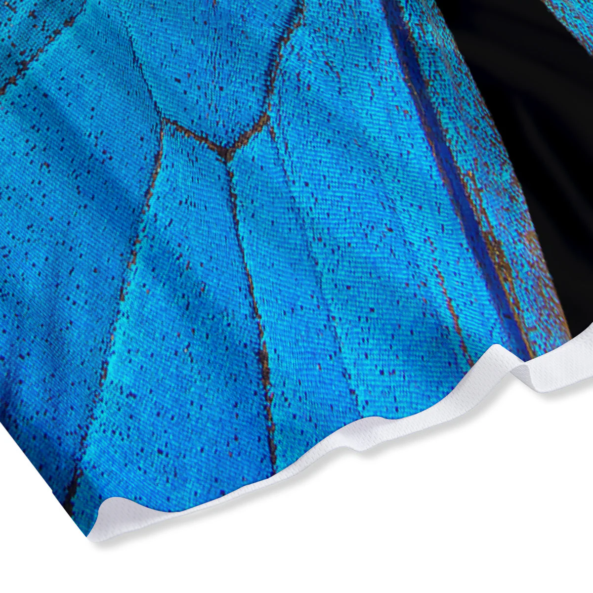 Butterfly Wings Blue Print Mesh Shorts - Image 4