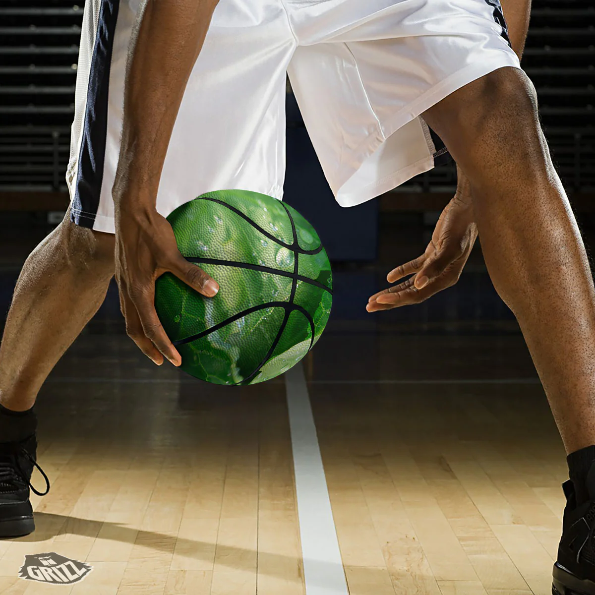 Cabbage Fresh Leaf Print Basketball - Image 3
