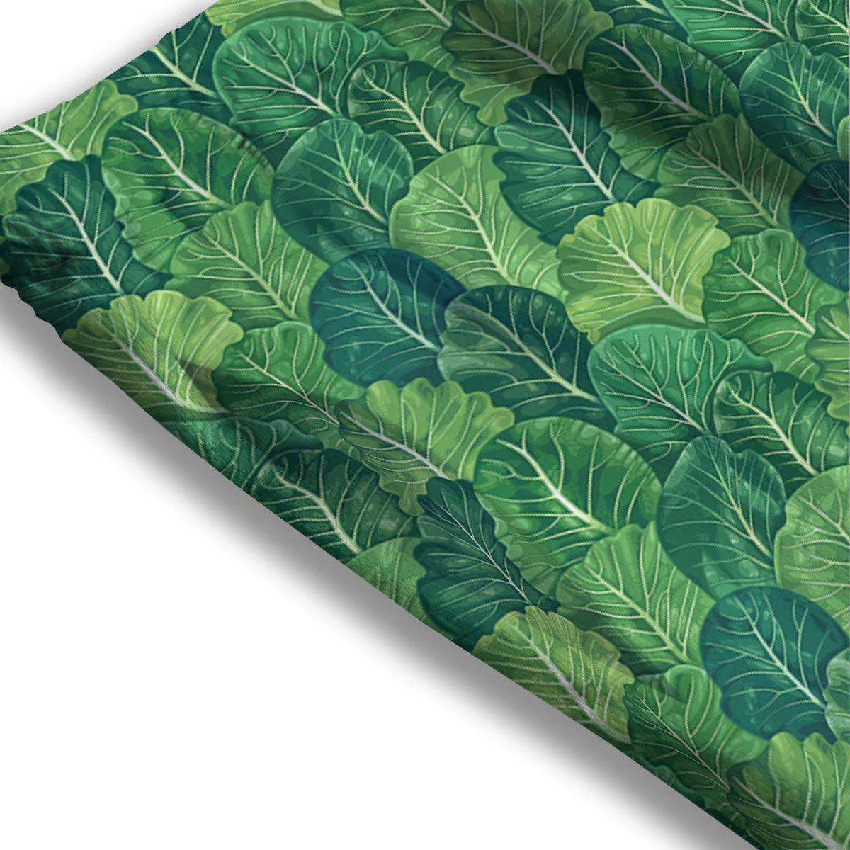 Cabbage Leaf Green Print Mesh Shorts - Image 3