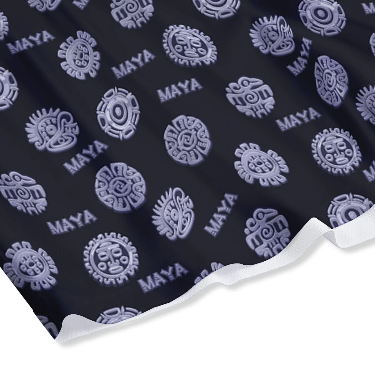 Calendar Aztec Maya Exotic Print Pattern Mesh Shorts - Image 4