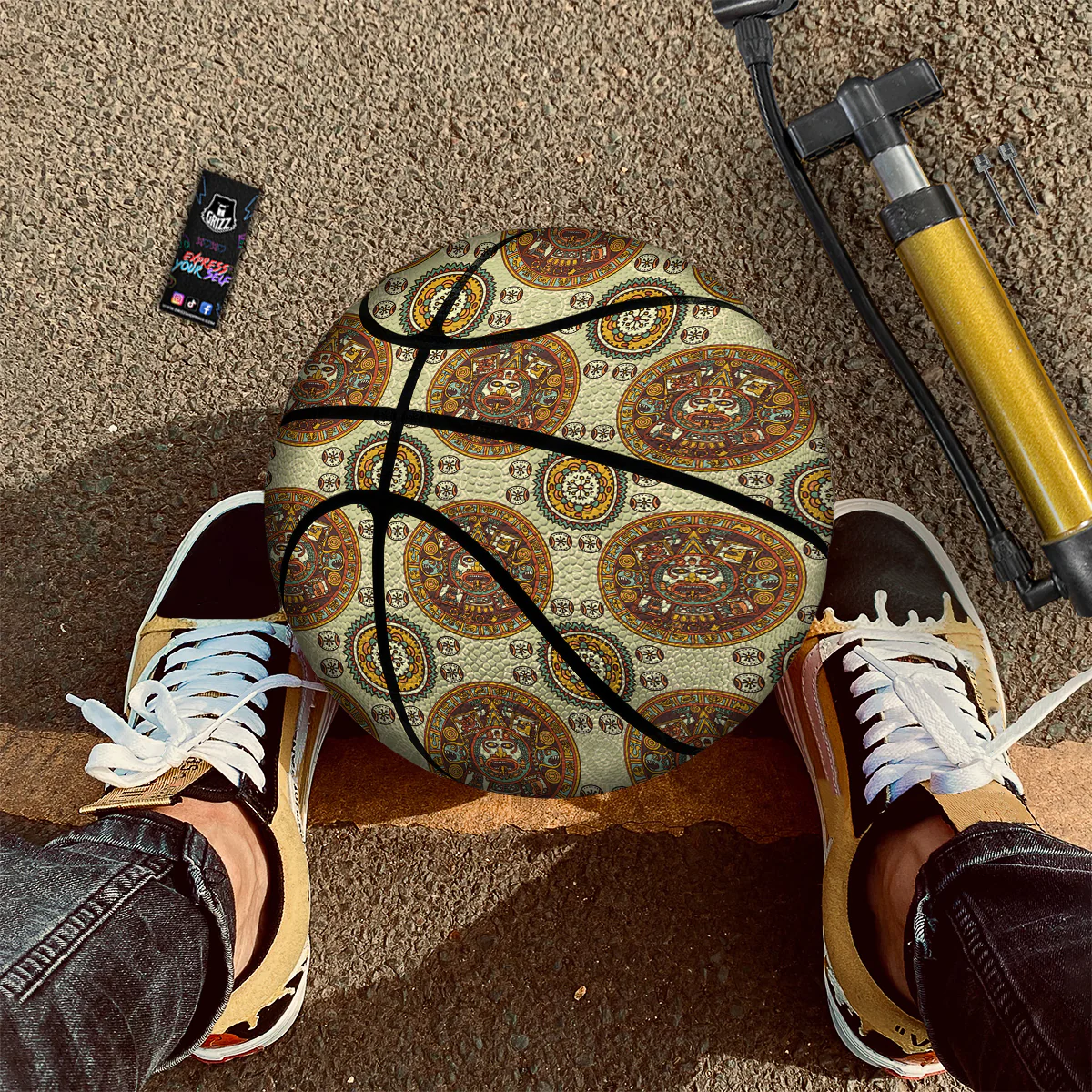 Calendar Aztec Vintage Print Pattern Basketball - Image 2
