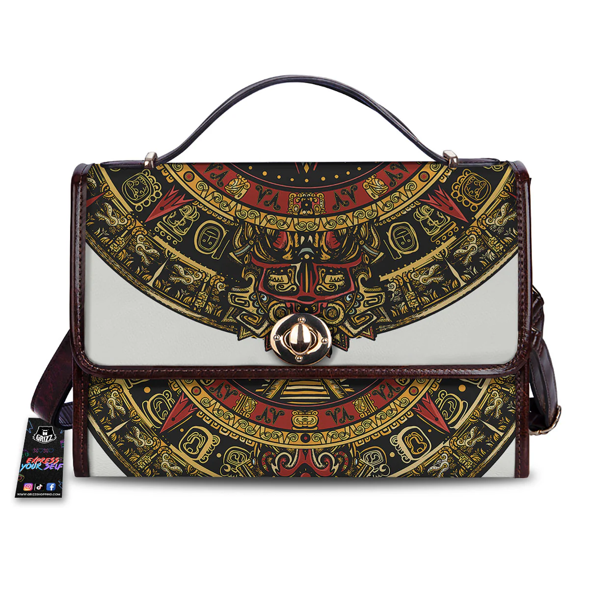 Calendar Mayan Print Women's Satchel Bag