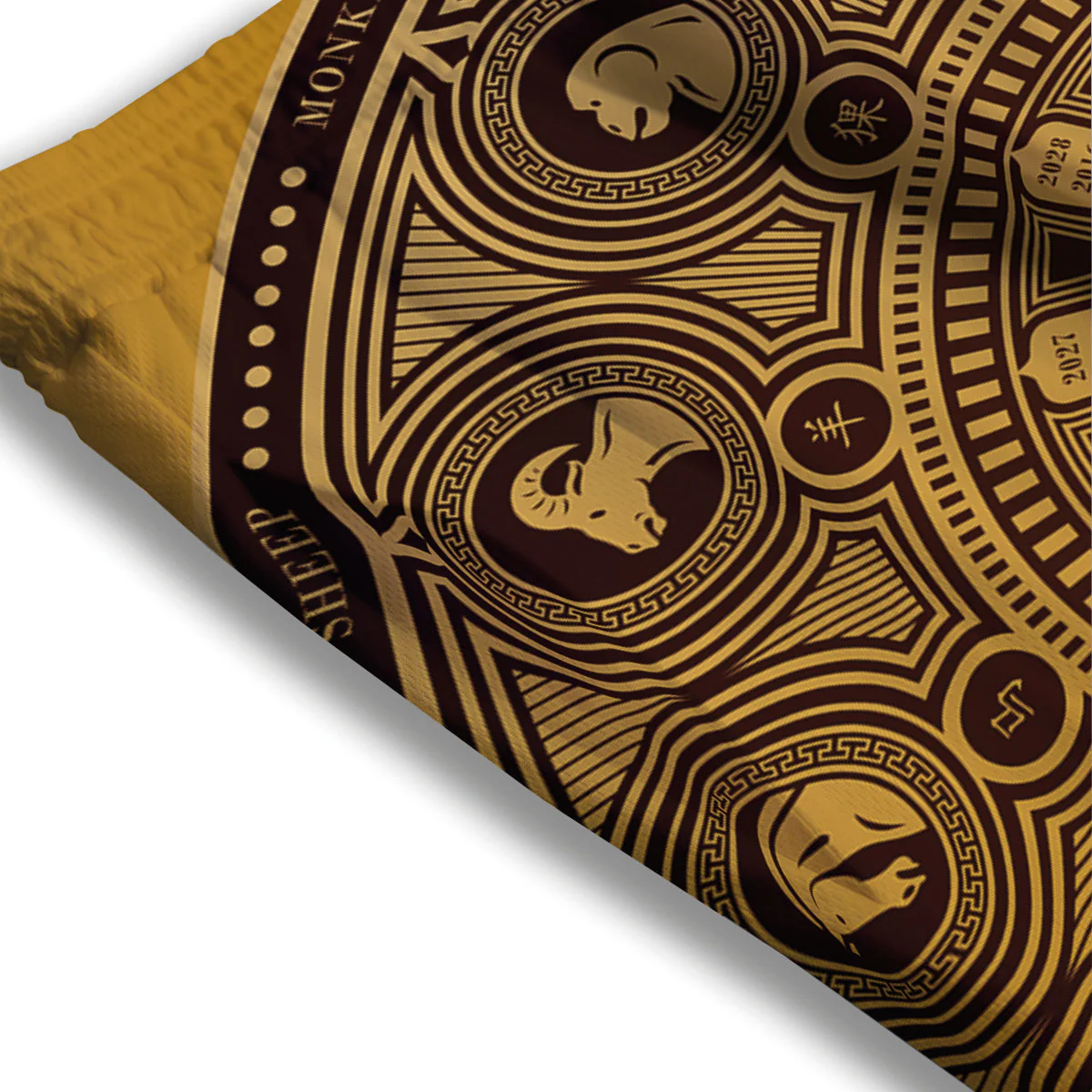 Calendar Signs Chinese Zodiac Print Mesh Shorts - Image 3