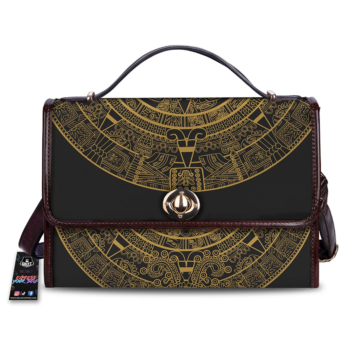 Calendar Tribal Maya Print Women's Satchel Bag