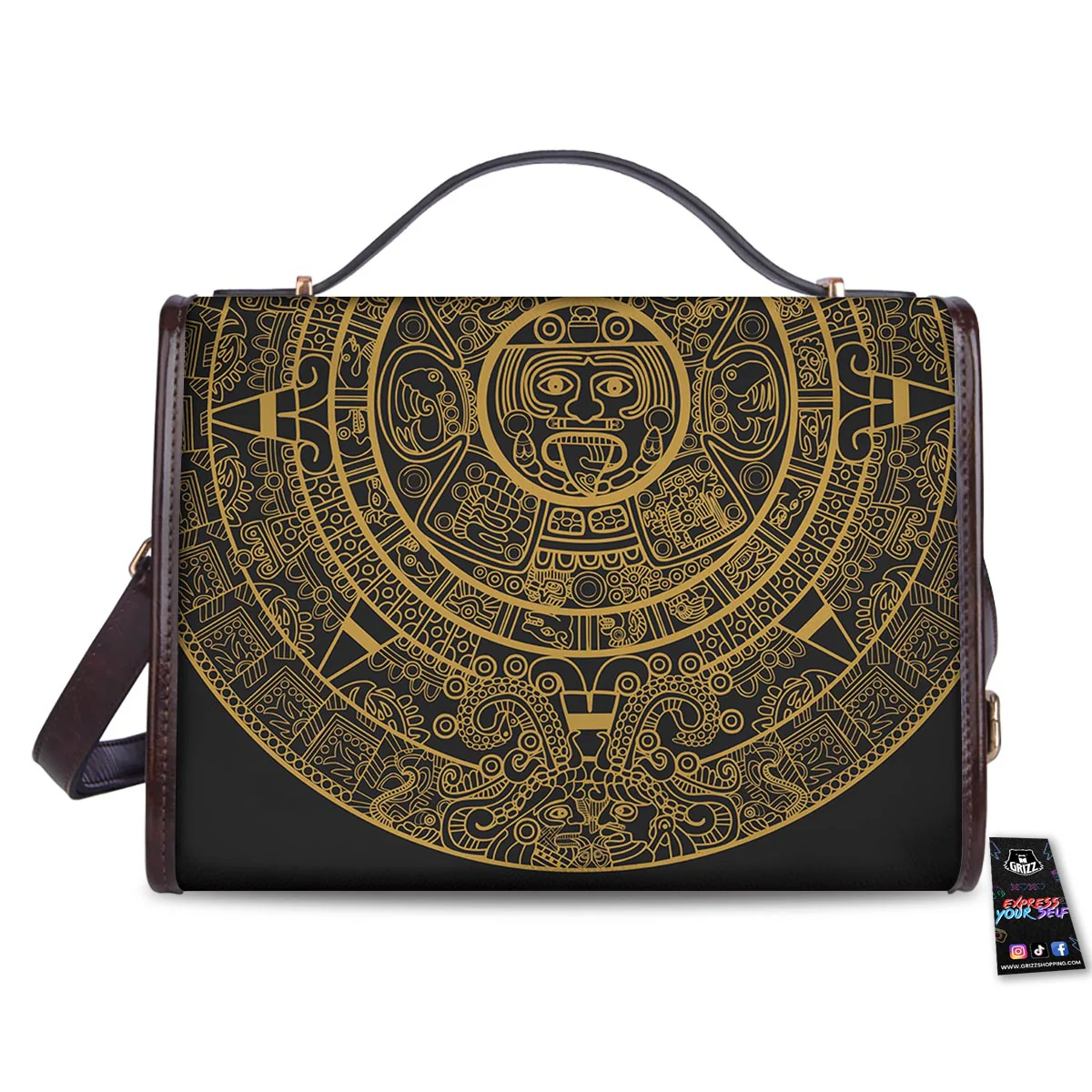 Calendar Tribal Maya Print Women's Satchel Bag - Image 2