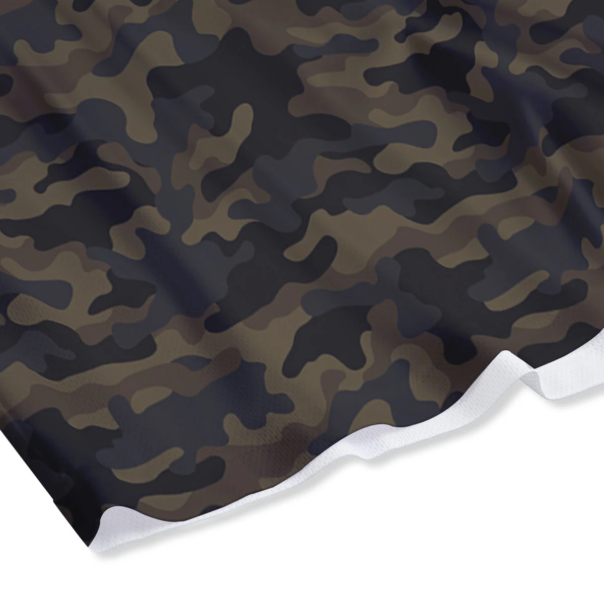 Camouflage Dark Brown Print Mesh Shorts - Image 4