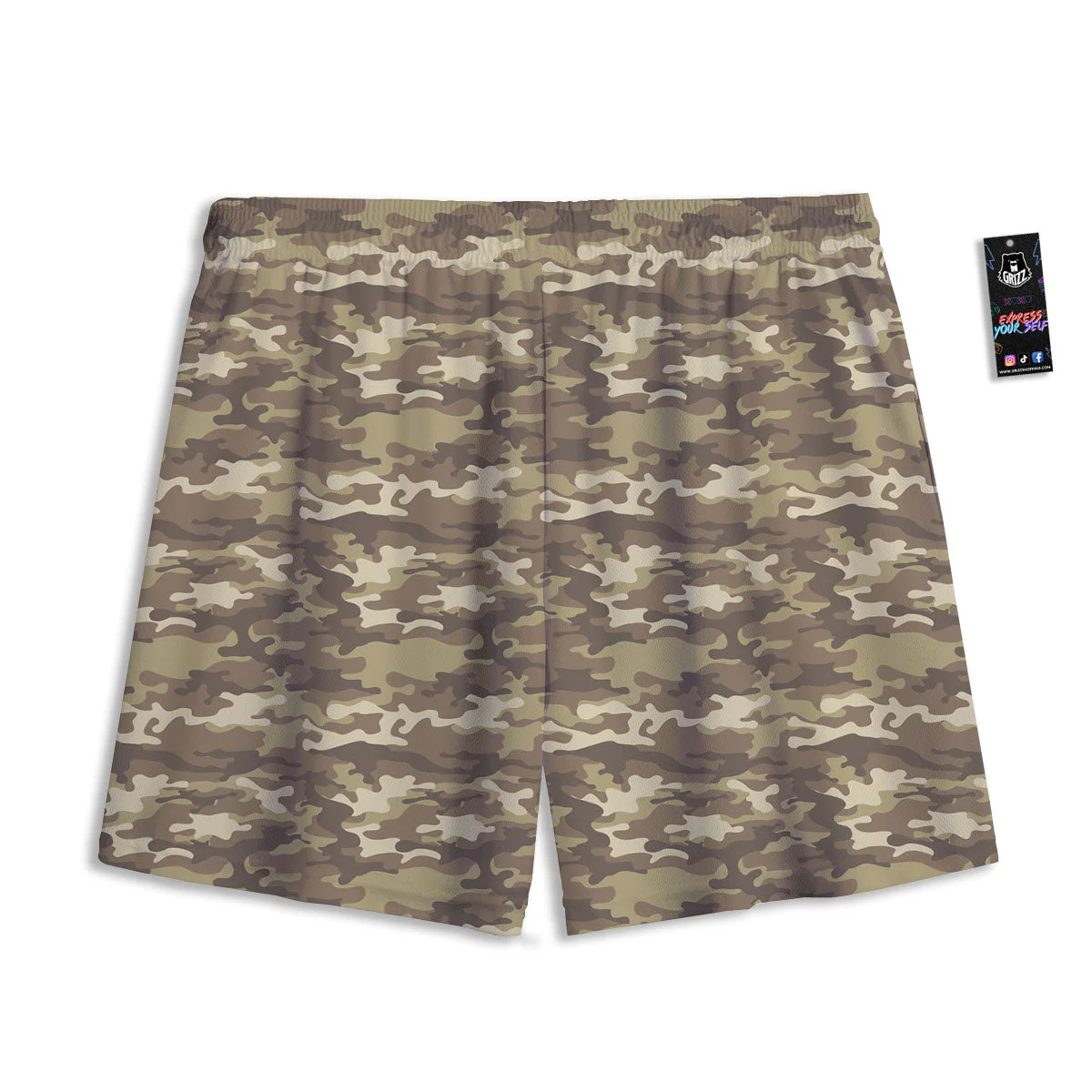 Camouflage Desert Print Mesh Shorts - Image 2