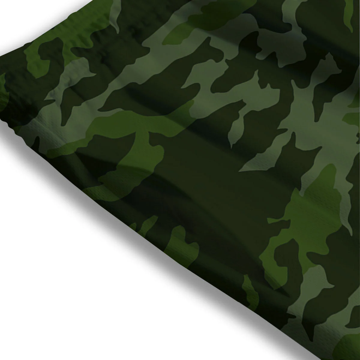 Camouflage Green And Black Print Mesh Shorts - Image 3