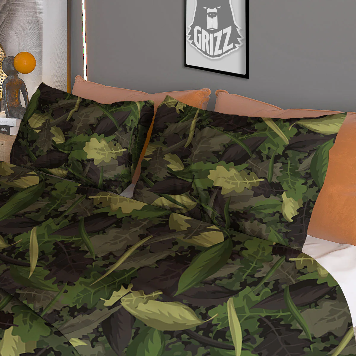 Camouflage Hunting Oak Tree Print Duvet Cover Bedding Set - Image 3