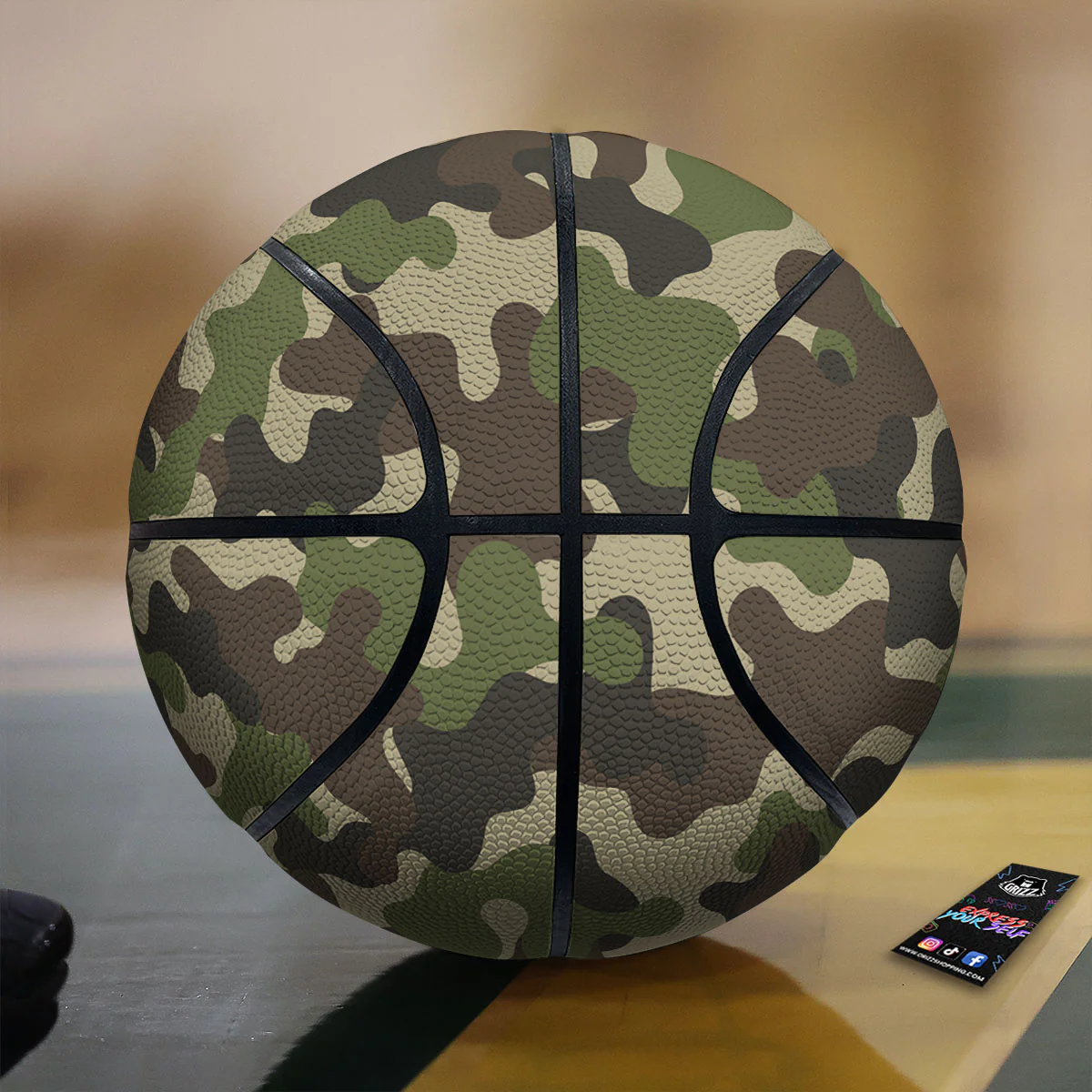 Camouflage Jungle Hunting Print Basketball