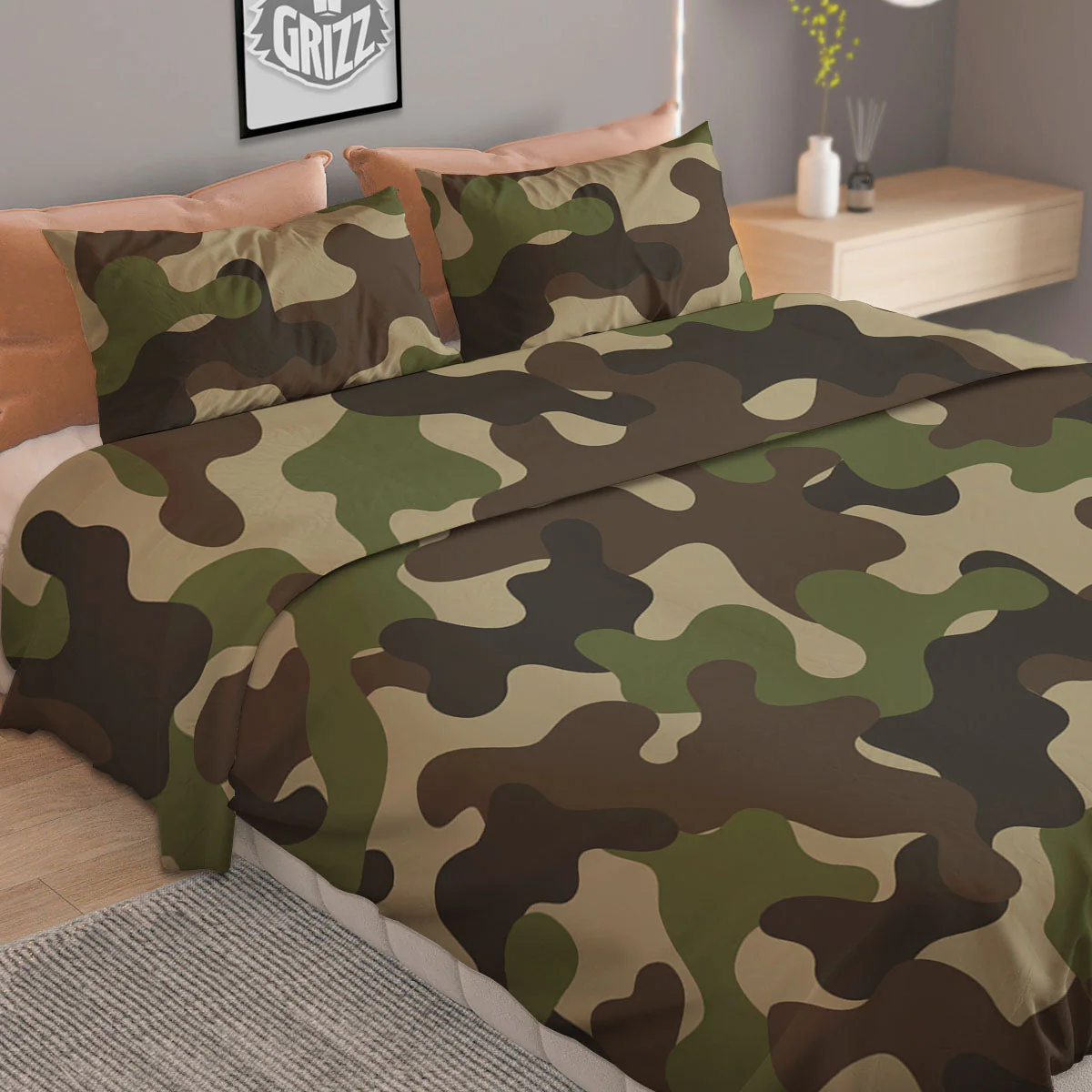 Camouflage Jungle Hunting Print Duvet Cover Bedding Set - Image 2