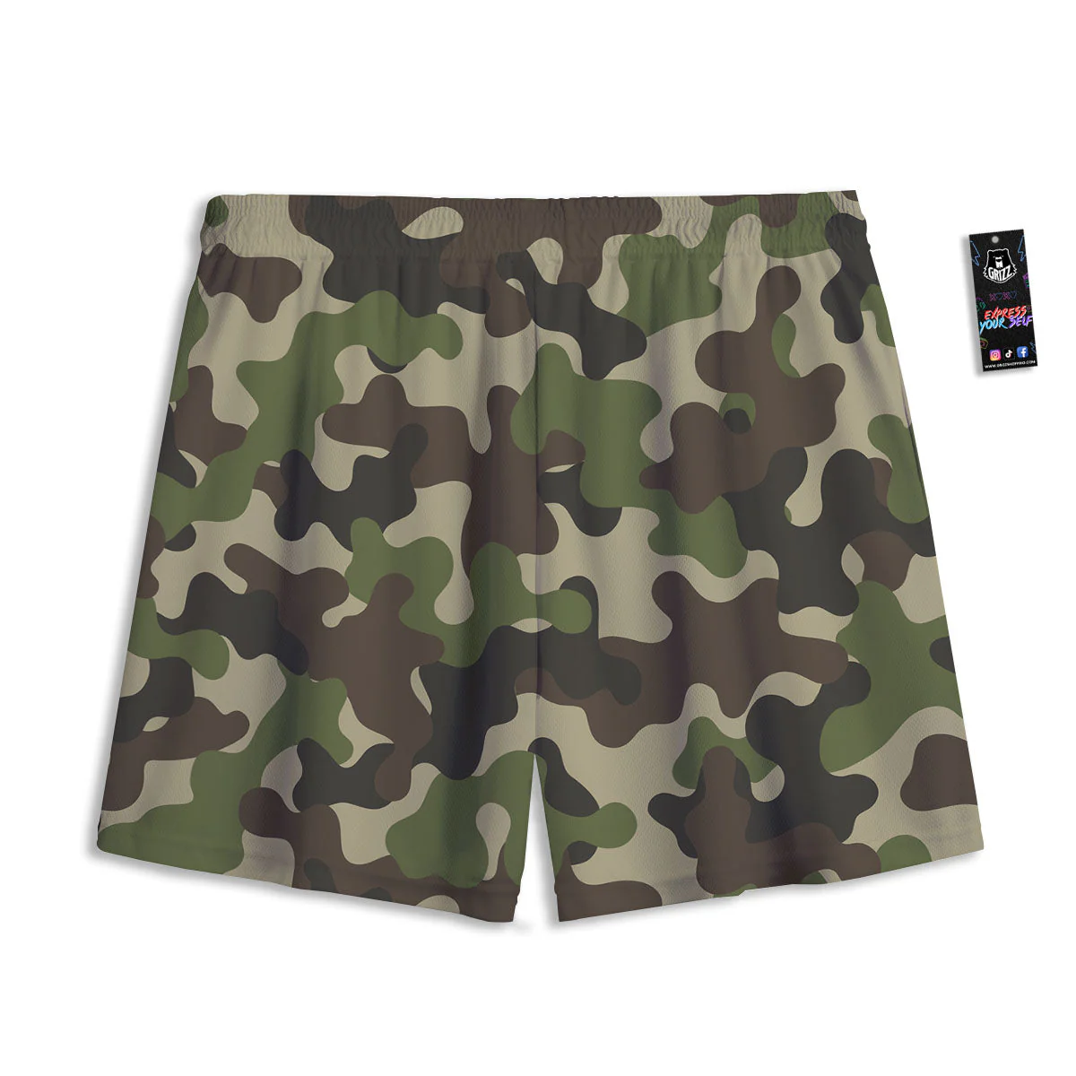 Camouflage Jungle Hunting Print Mesh Shorts - Image 2