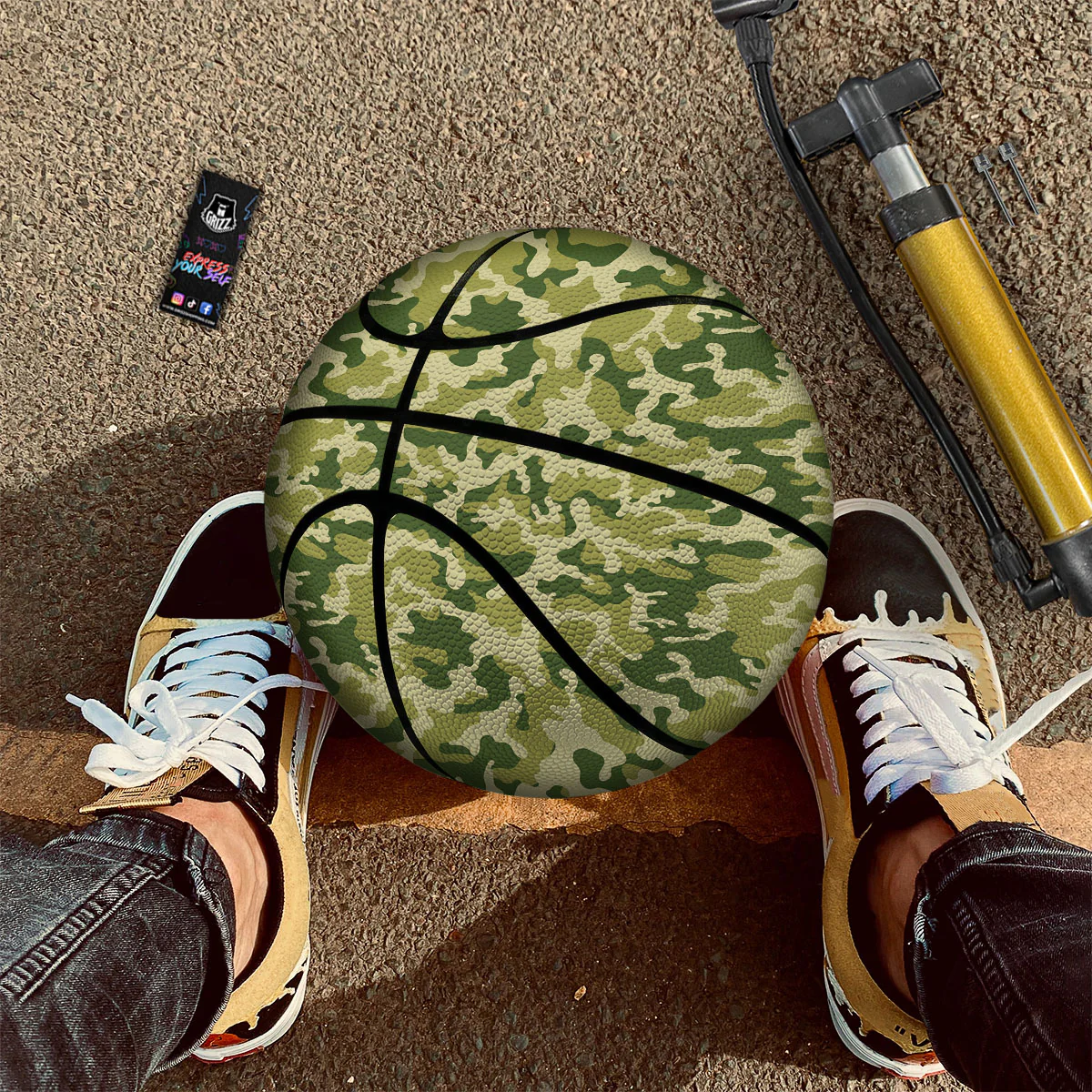 Camouflage Military Print Basketball - Image 2