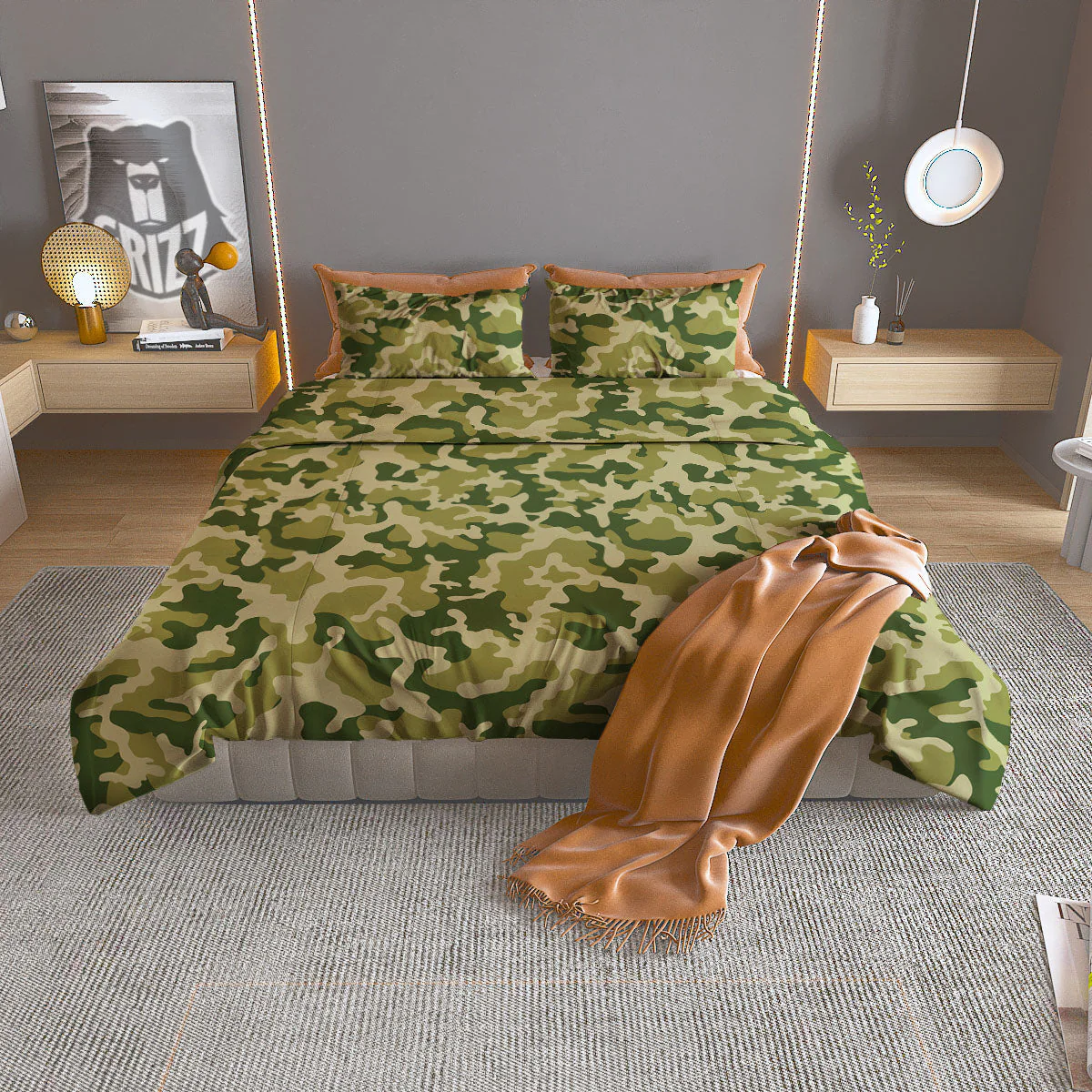 Camouflage Military Print Duvet Cover Bedding Set