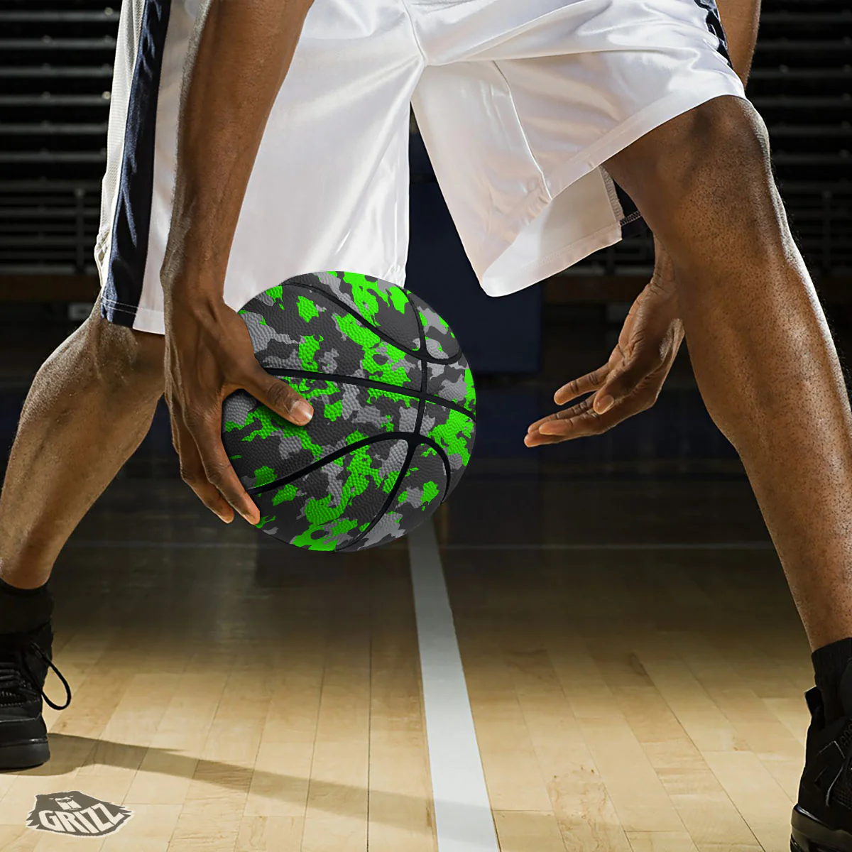 Camouflage Neon Print Basketball - Image 3