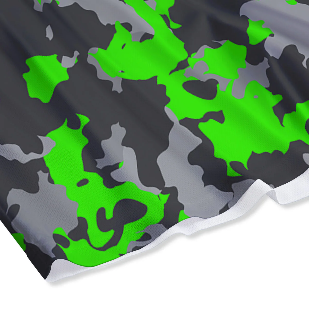 Camouflage Neon Print Mesh Shorts - Image 4