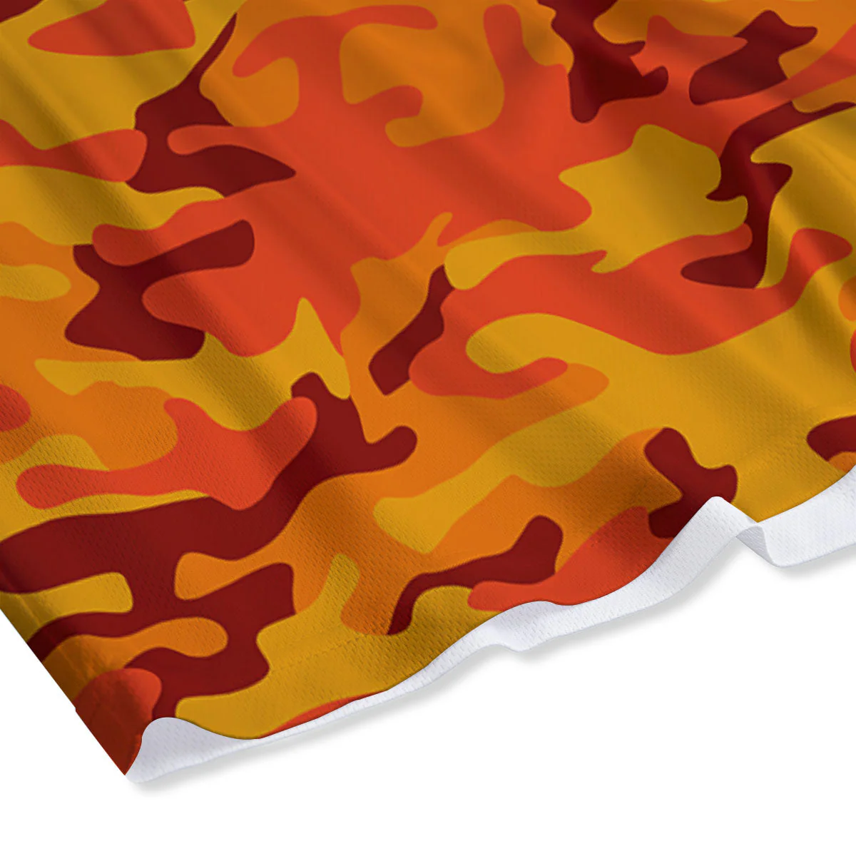 Camouflage Orange Print Mesh Shorts - Image 4