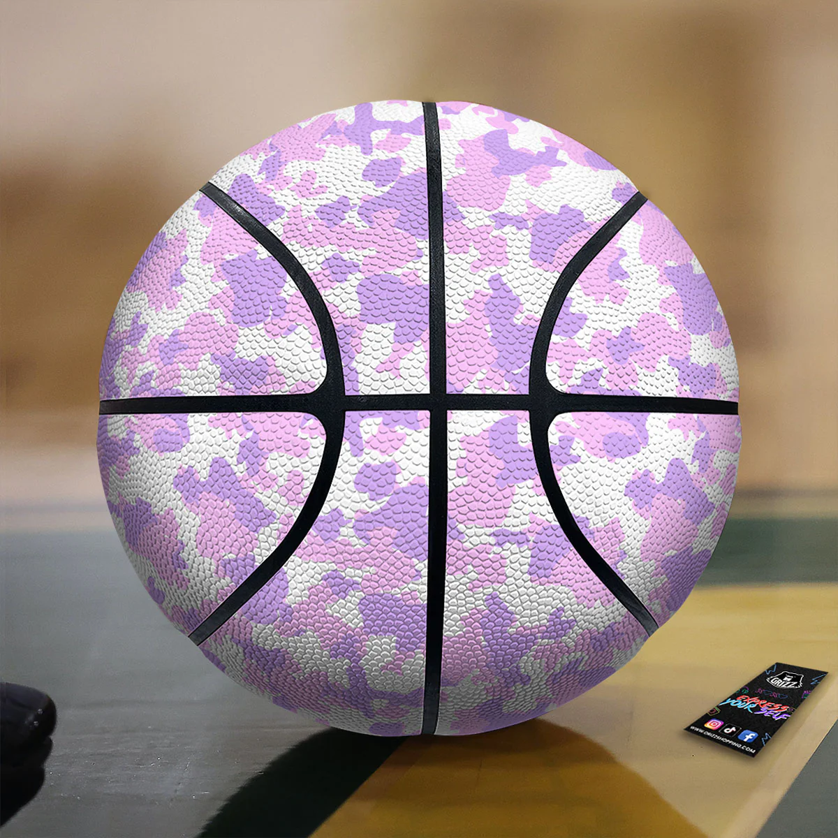 Camouflage Purple Pastel Print Basketball