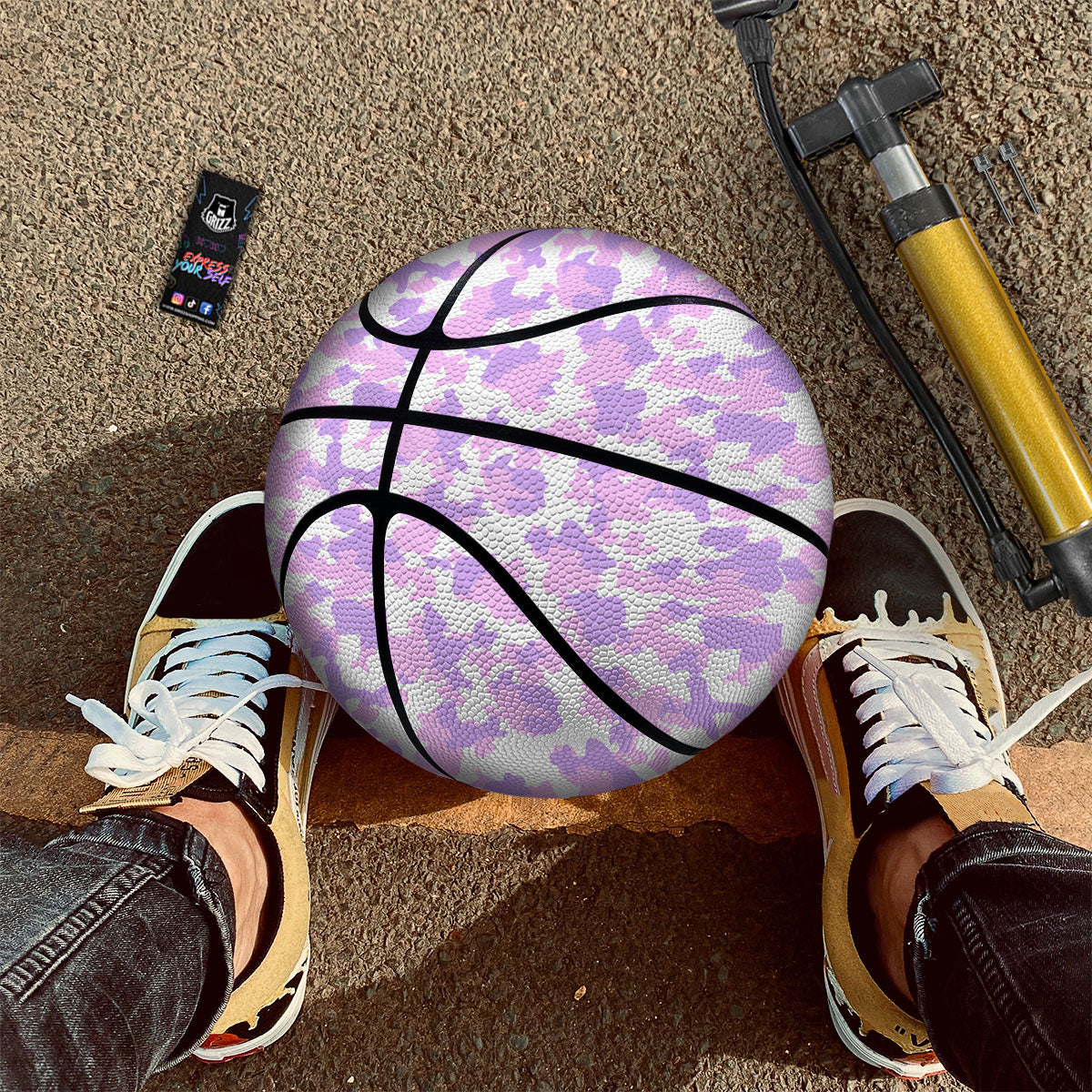 Camouflage Purple Pastel Print Basketball - Image 2