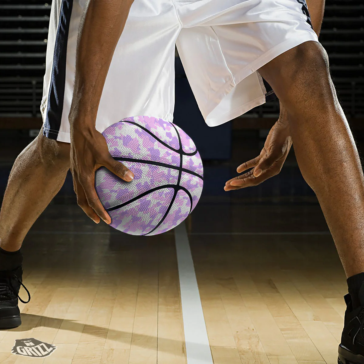 Camouflage Purple Pastel Print Basketball - Image 3