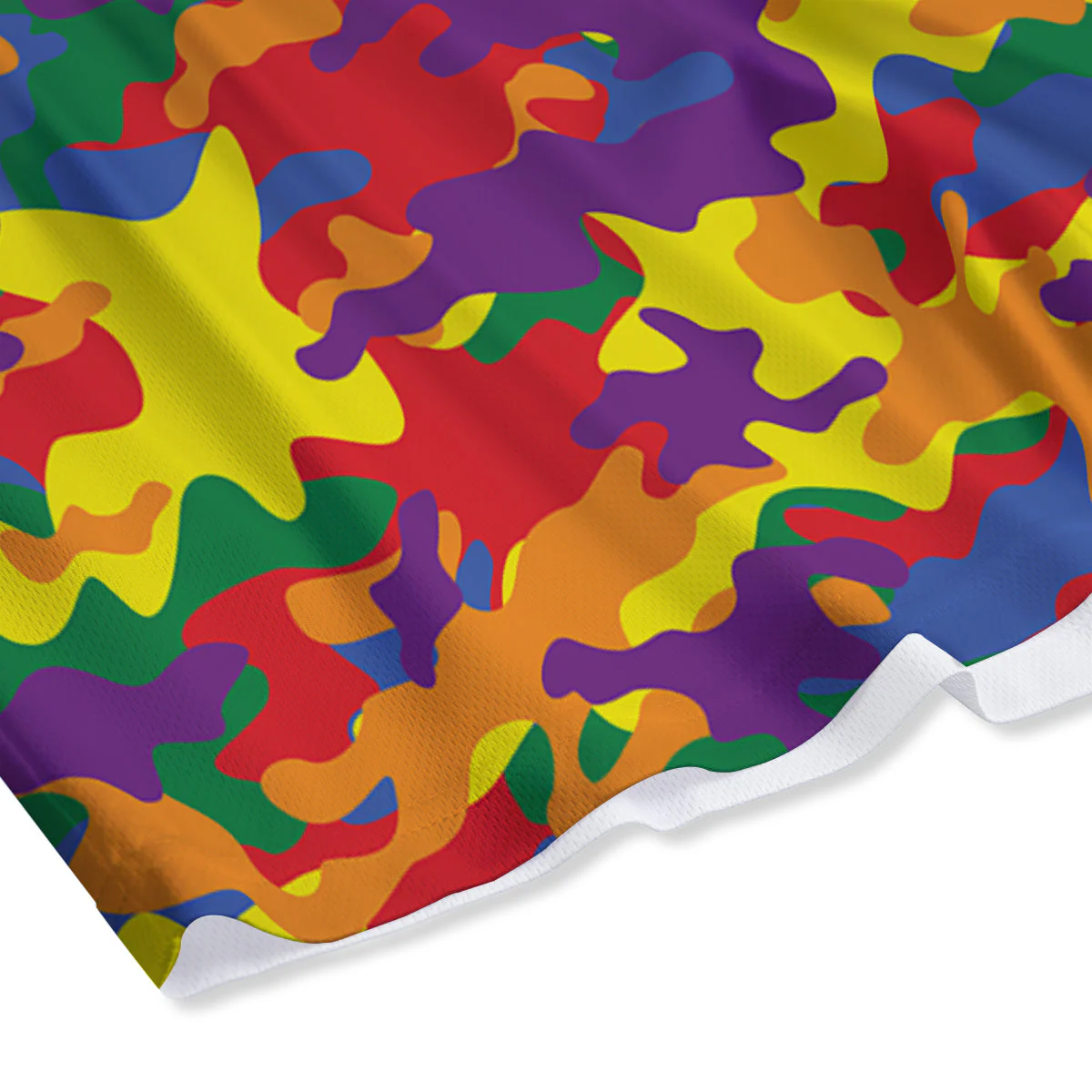Camouflage Rainbow Print Mesh Shorts - Image 4