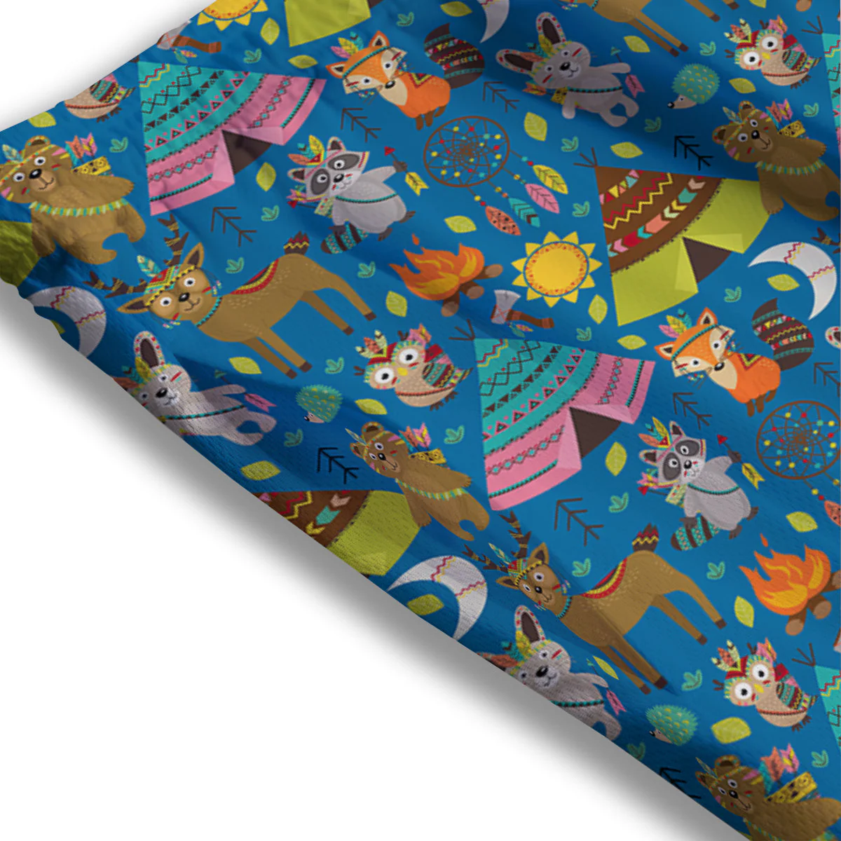 Camping Animal Print Pattern Mesh Shorts - Image 3