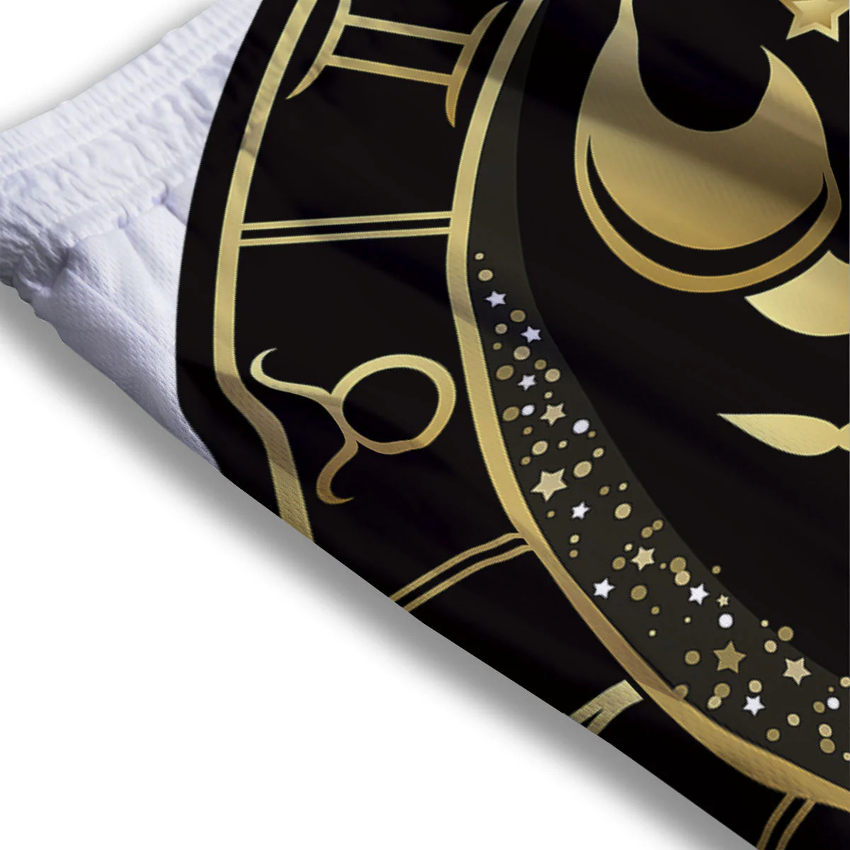 Cancer Sign Black And Gold Print Mesh Shorts - Image 3