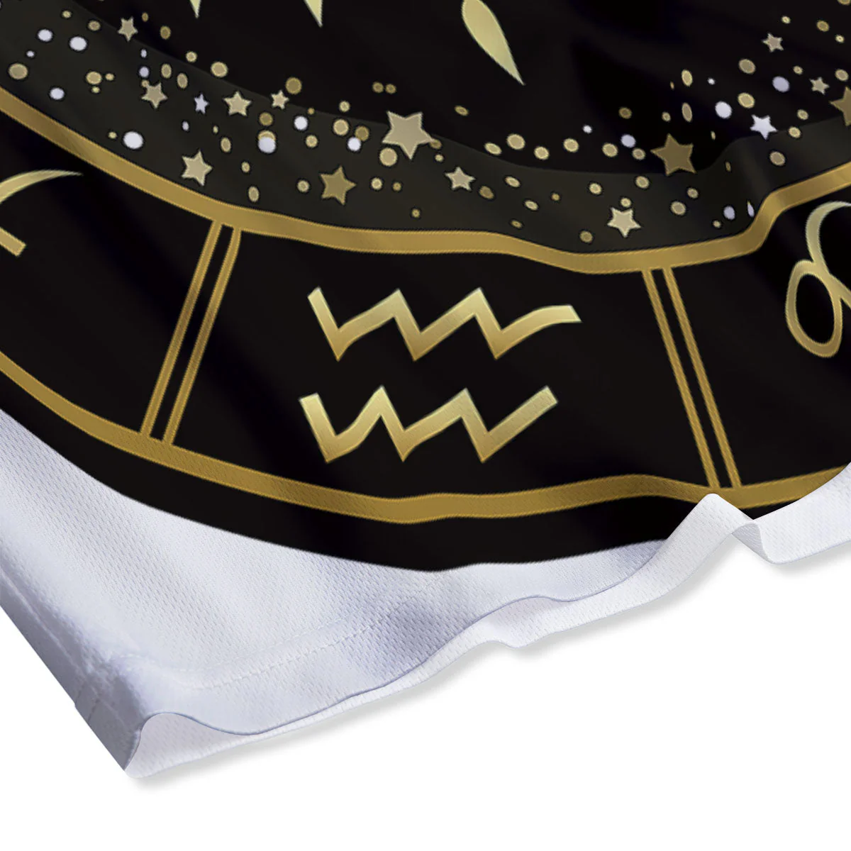 Cancer Sign Black And Gold Print Mesh Shorts - Image 4
