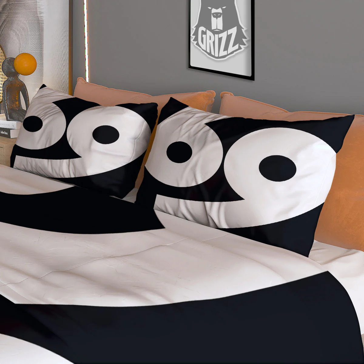 Cancer Sign White And Black Print Duvet Cover Bedding Set - Image 3