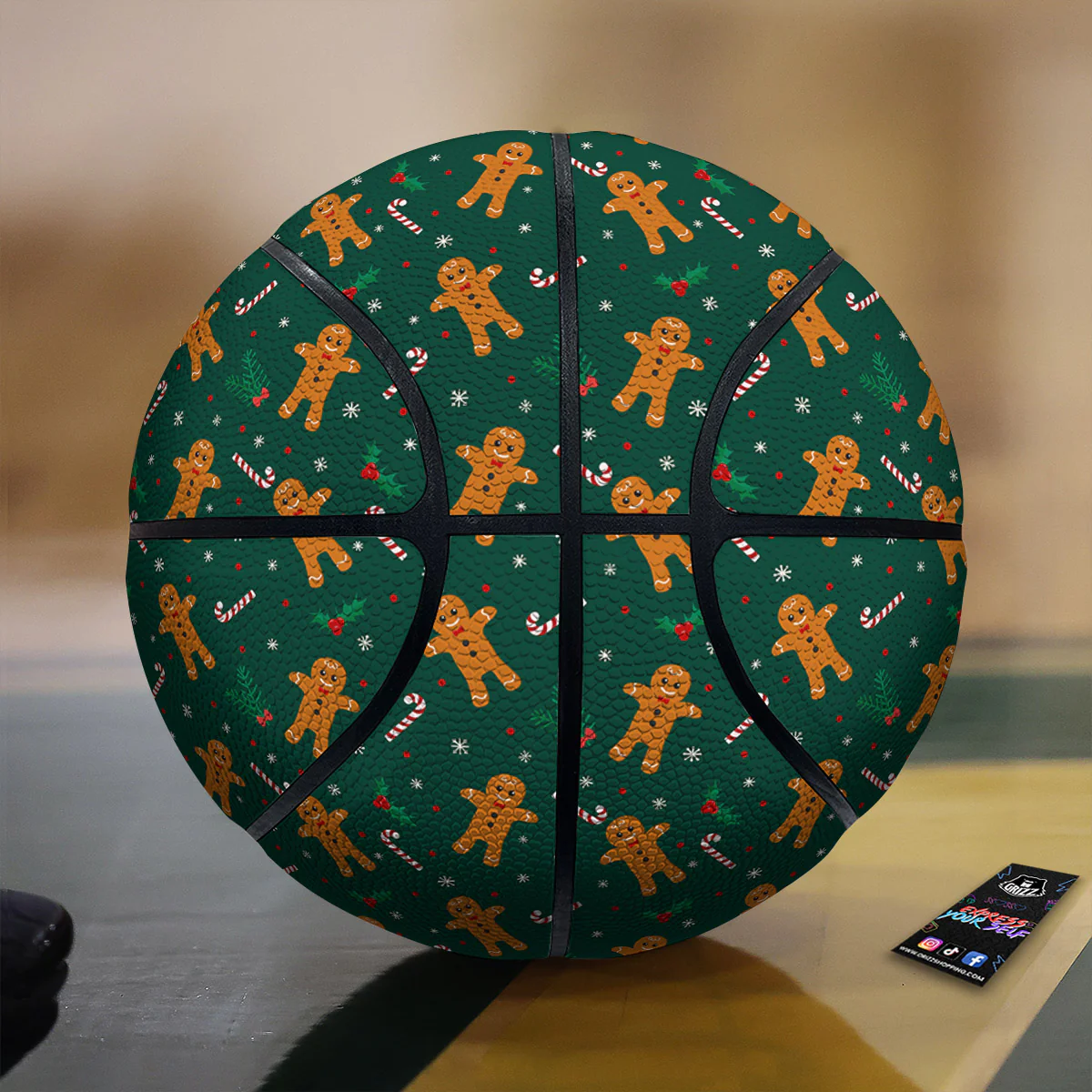 Candy And Christmas Cookie Print Pattern Basketball