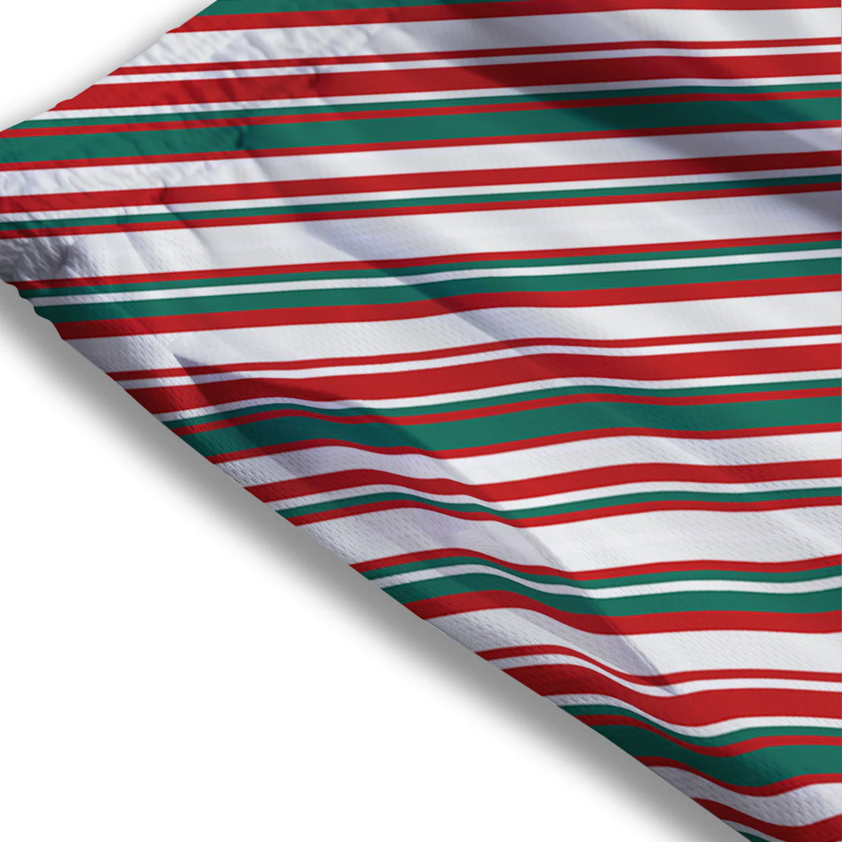 Candy Cane Stripe Christmas Print Mesh Shorts - Image 3